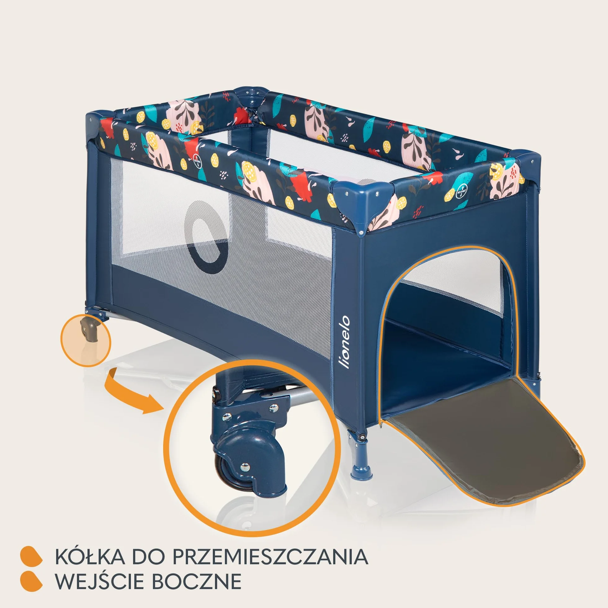 Lionelo LLOZSTEFBUNAYXXXXXXX Łóżeczko Turystyczne, Granatowy