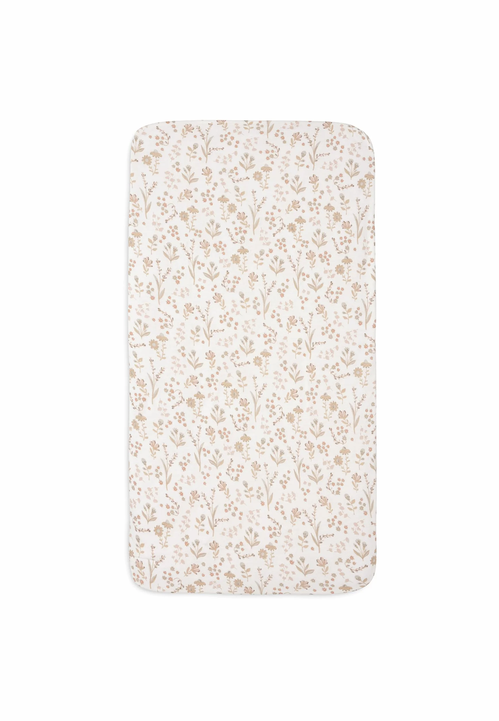 Jollein Bloomy prześcieradło z gumką z dżerseju, do ważenia, 40/50 x 80/90 cm, 100% bawełna, certyfikat Oeko-TEX