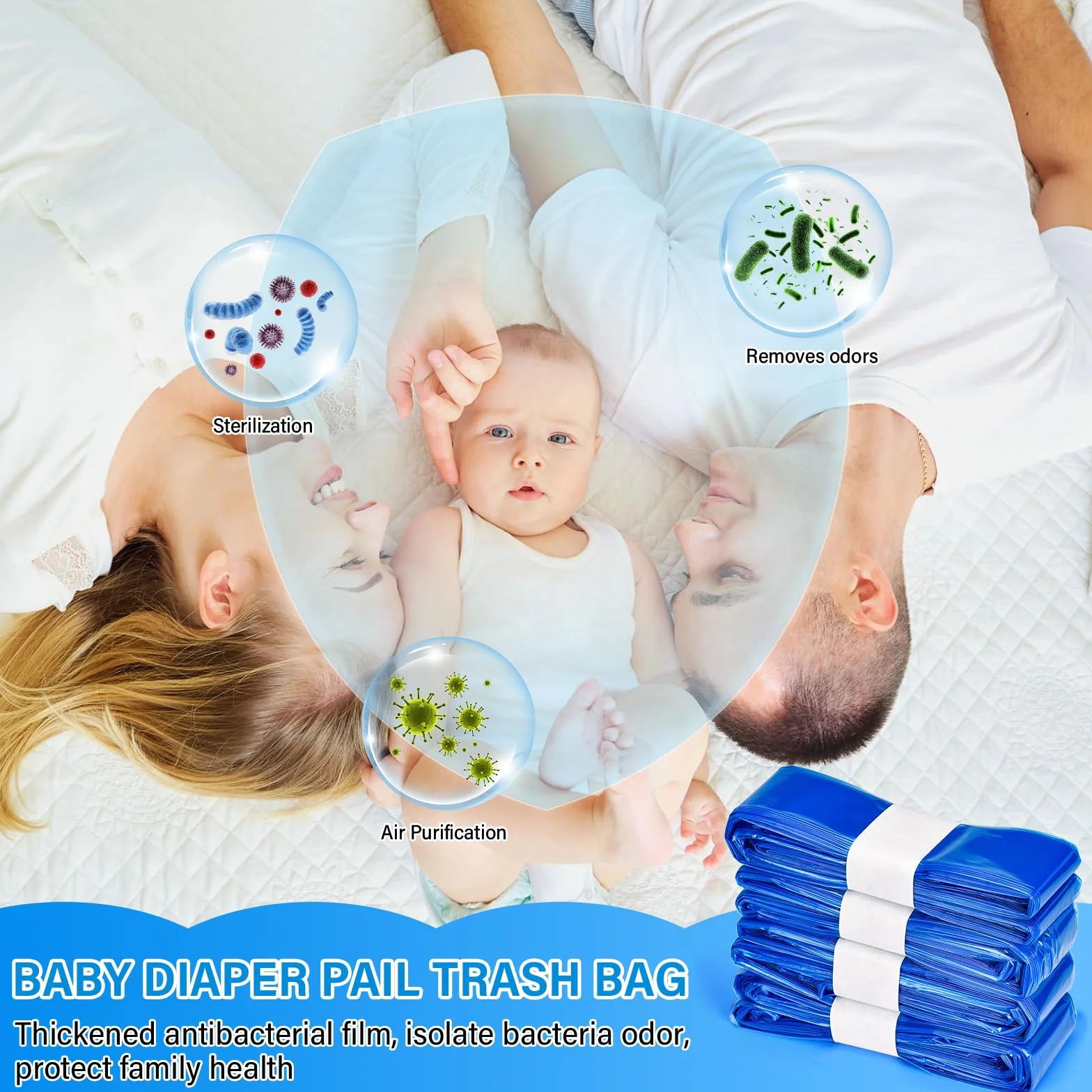Gigmeta 9 zapasowych pojemników na pieluchy, worek uzupełniający do pieluszek, kompatybilny z AngelCare, Litter Locker & Tommee Tippee