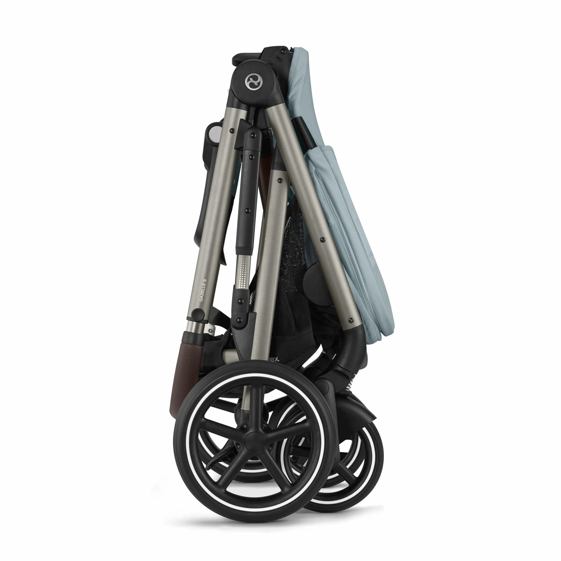 CYBEX Gold wózek spacerowy GAZELLE S, Od urodzenia do ok. 4 lat, Max. 22 kg (tryb pojedynczy) / 2x 22 kg (tryb duo), System All-in-1 z konfiguracjami 20+, Stormy Blue