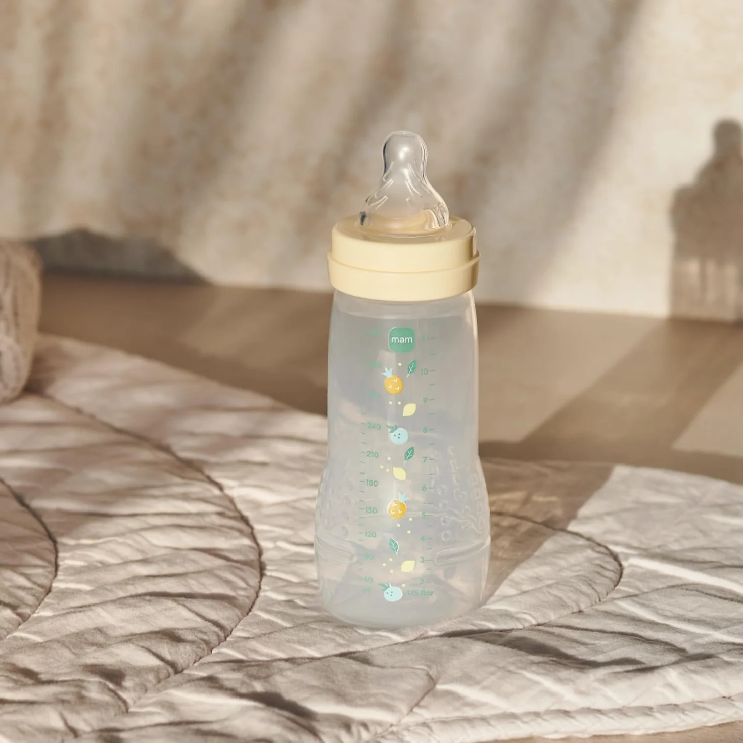 MAM | Easy Active 6+ Miesięczny Ice Color + Perła (zestaw 2 x 330 ml) - z silikonowym smoczkiem o dużej szybkości przepływu X - hermetyczne zamknięcie dla niemowląt