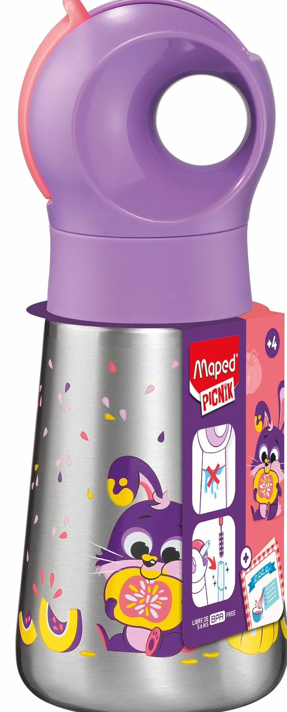 Butelka ze stali nierdzewnej 350ML MINIZ Królik
