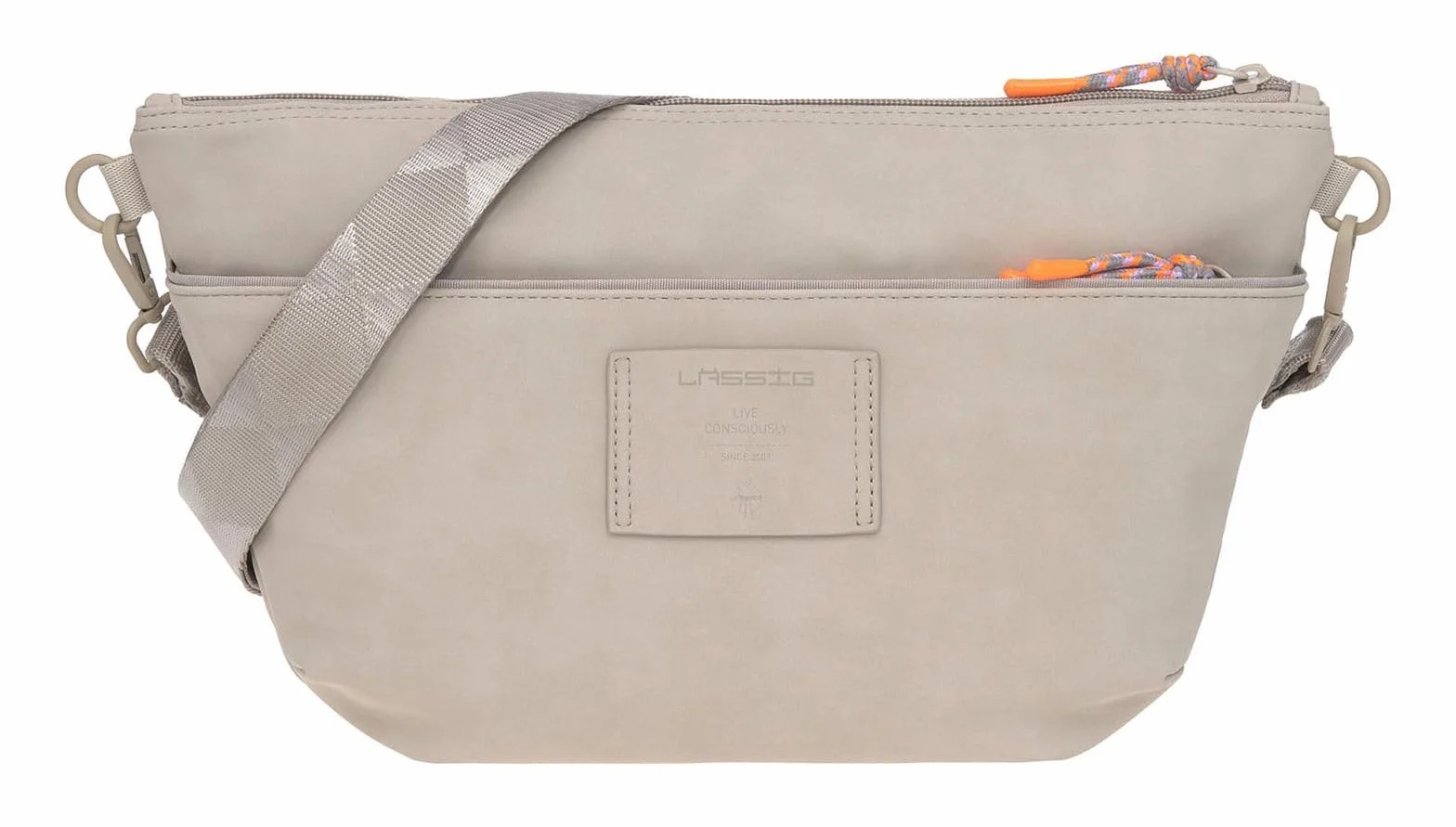 LÄSSIG Organizer do wózka dziecięcego, torba na ramię, torba do wózka dziecięcego wraz z mocowaniem do wózka dziecięcego/GRE Buggy Bum Bag humus