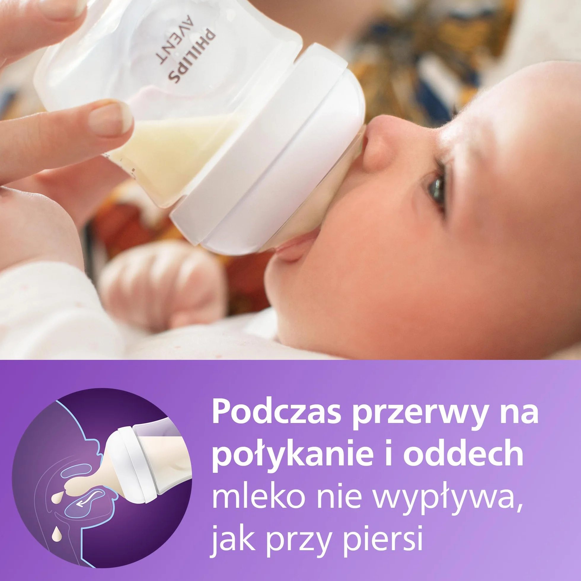 Philips Avent, butelka dla niemowląt Natural Response 330 ml ze smoczkiem w wersji Flow 4 (smoczek dla niemowląt od 3. miesiąca życia), SCY906/11