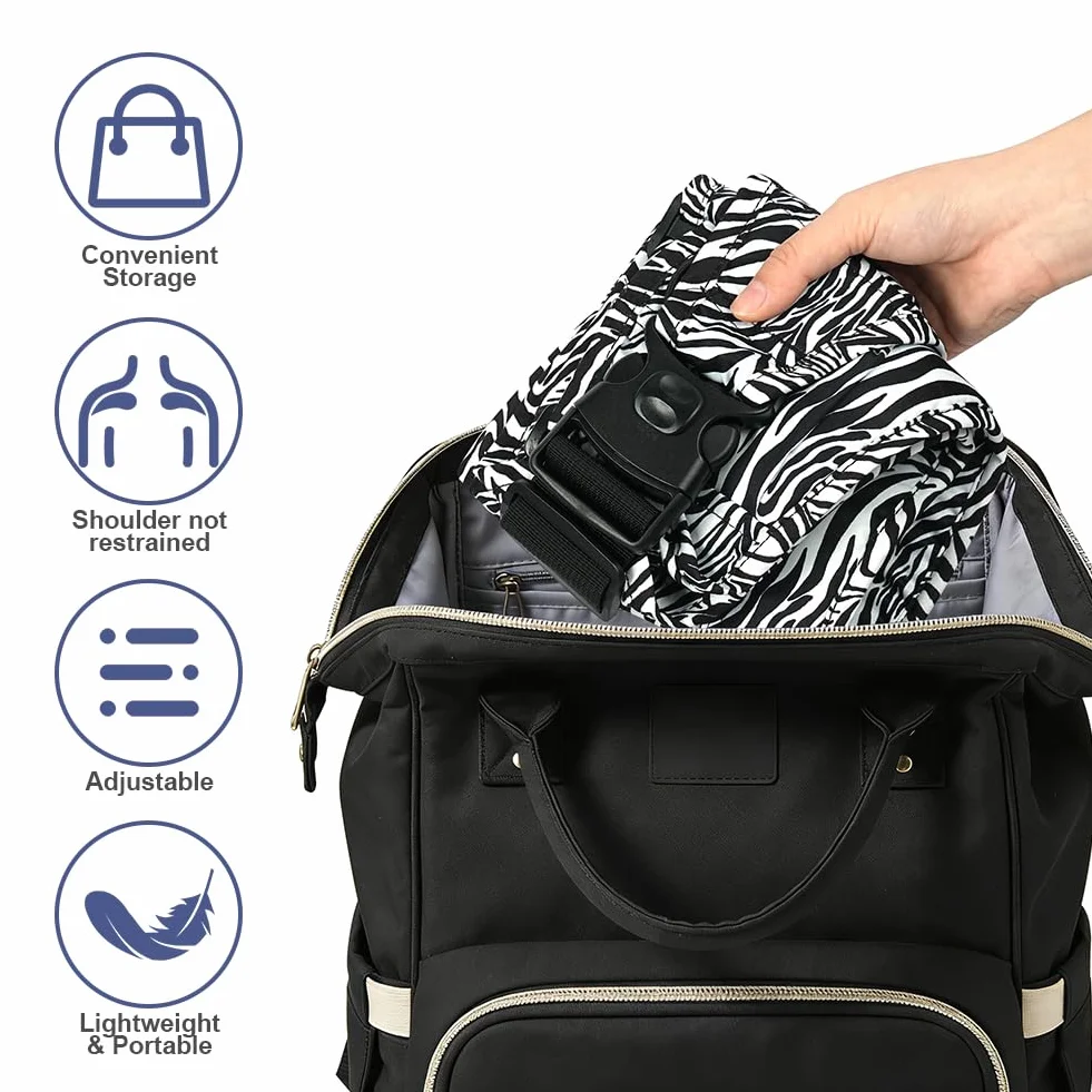 Nosidełko dla niemowląt, nosidełko, ergonomiczne nosidełko, wygodne i lekkie, odpowiednie dla noworodków, maksymalne obciążenie 20 kg, nadruk zebry
