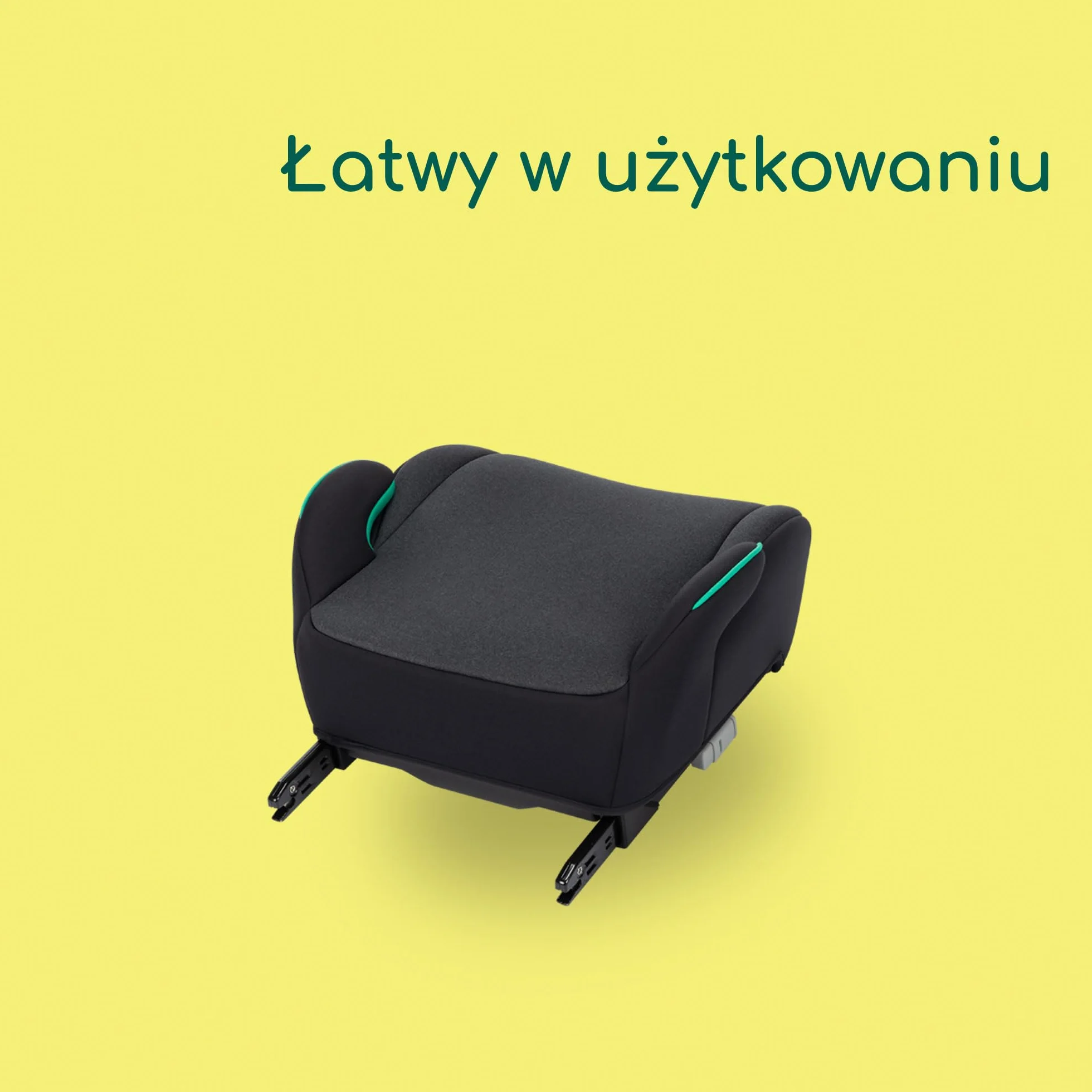 Bebeconfort Manga i-Fix, Booster dla starszaka, Fotelik typu booster z miękką poduszką i systemem ISOFIX, Lekki wyściełany fotelik booster dla starszaka, 6–12 lat, 22–36 kg, 128–150 cm, Tinted Black