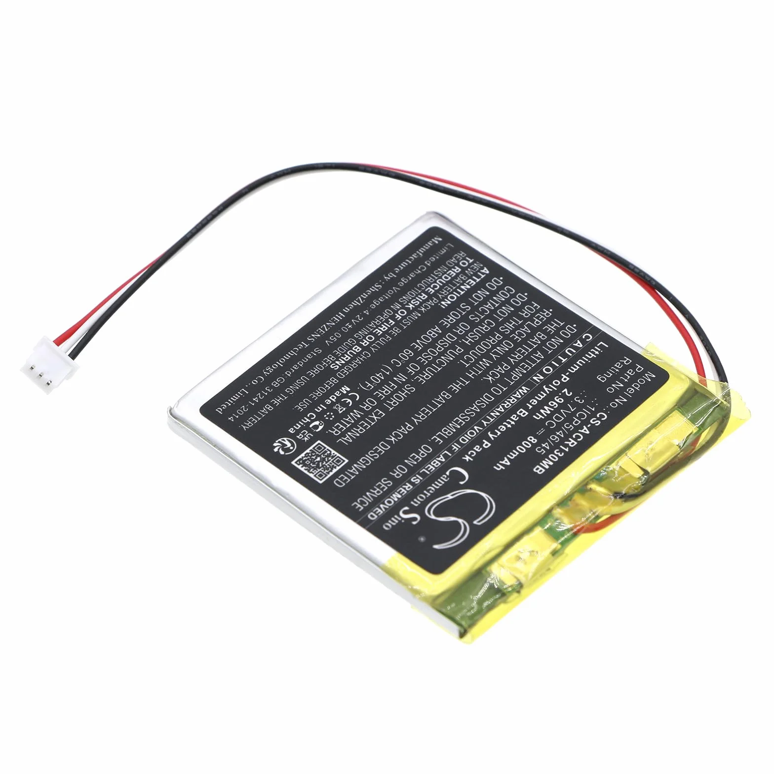TECHTEK Bateria 800mAh kompatybilny z [Angelcare] AC1300, AC1300-D, AC1320 Monitor zastępuje 1ICP5/46/45