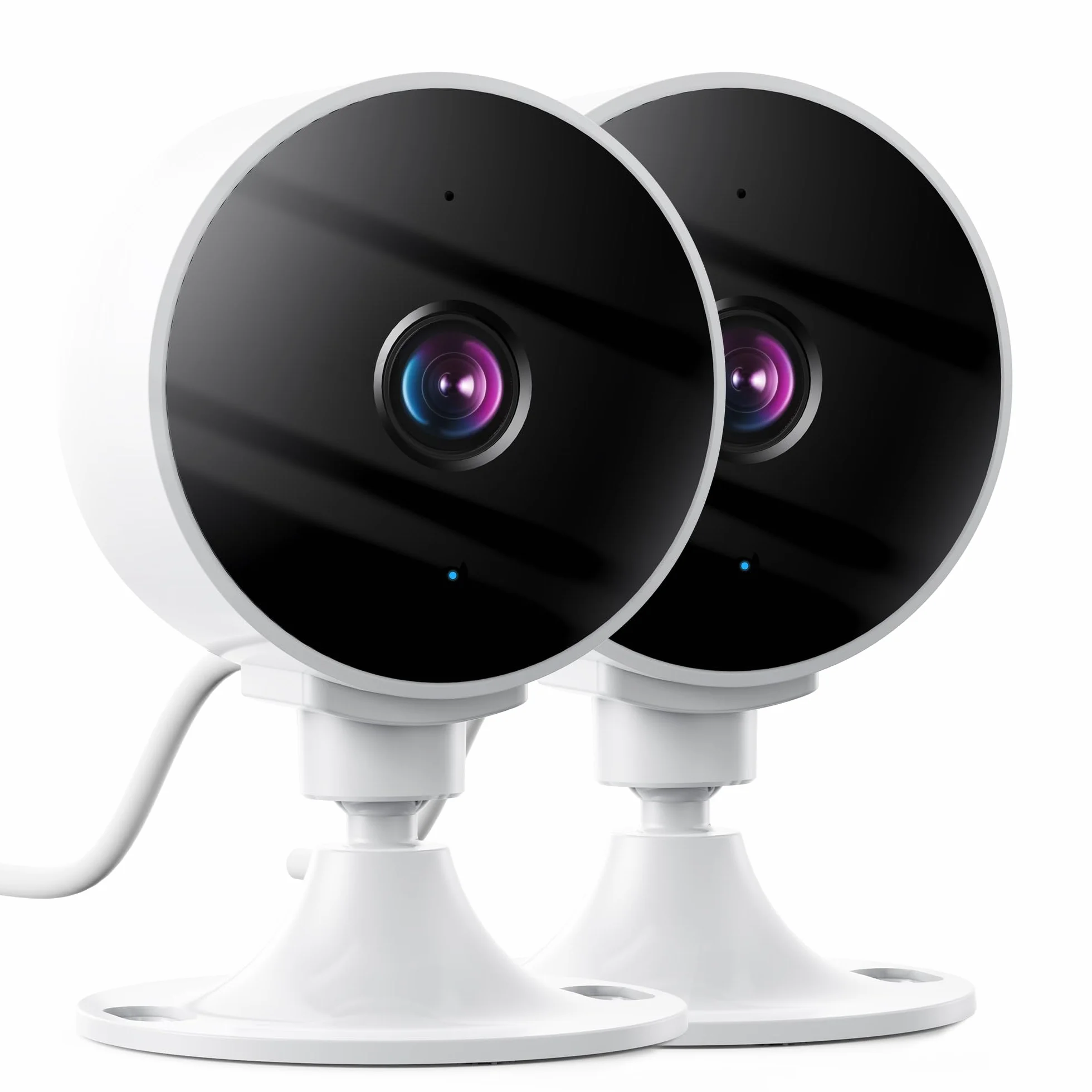 Kamera Wewnętrzna 2K 3MP, WiFi Niania i Kamera dla Zwierząt z Wykrywaniem Ruchu, Dwukierunkowy Dźwięk, Nocne Widzenie, Kompatybilna z Alexa i Google Assistant, SD/Cloud, Tylko WiFi 2,4GHz