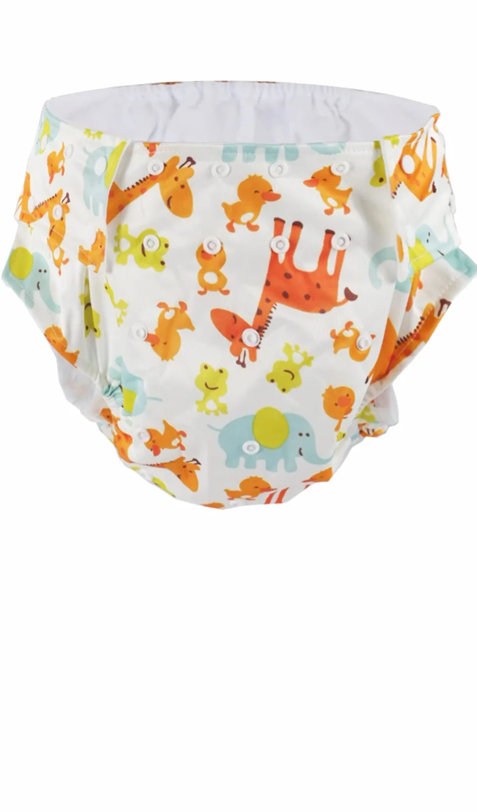 CutiePlusU Pieluchy materiałowe dla dorosłych, nadaje się do prania, regulowana, wielokrotnego użytku, oddychająca, zabezpieczona przed wyciekiem, Giraffe, L