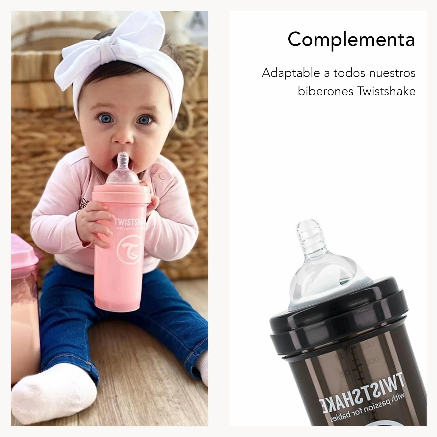 Twistshake Baby Smoczki Antykolkowe - Zestaw 2 (4 Miesięcy+) | Smoczki do Butelek dla Niemowląt o Strukturze Przypominającej Pierś | Miękki Silikonowy Smoczek dla Niemowląt | Bez BPA | Przezroczysty