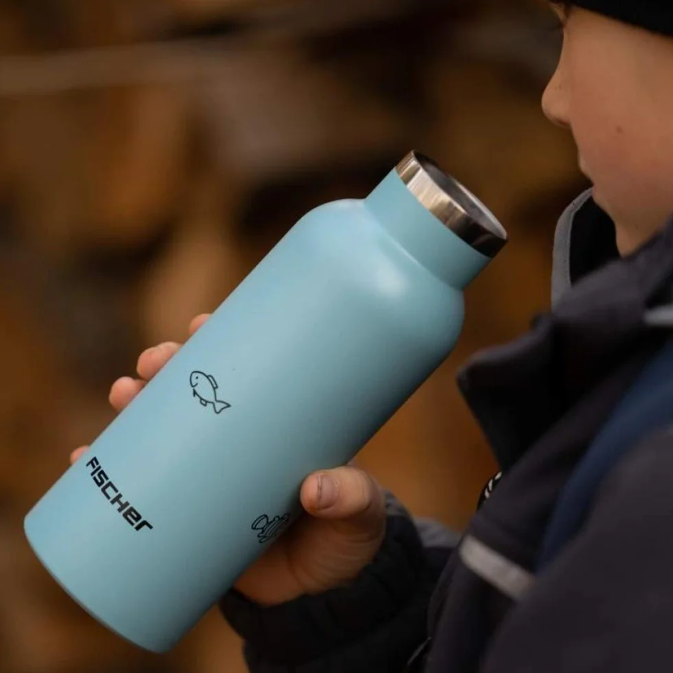 Fischer butelka na napoje ze stali nierdzewnej 500 ml | dla dzieci | zakrętka | nadaje się do kontaktu z żywnością