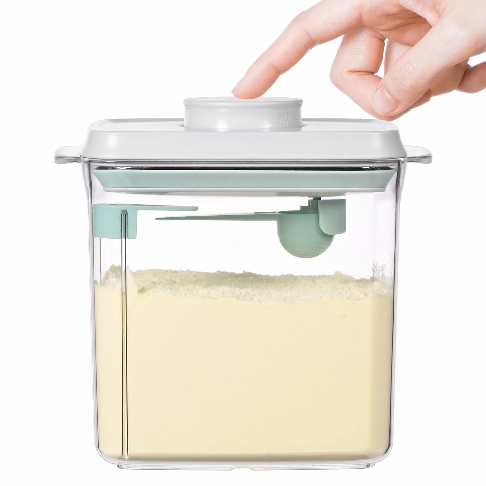 Dozownik mleka w proszku 1700 ml, przenośne pudełko do przechowywania mleka w proszku z łyżeczką, szczelny dozownik mleka w proszku, pojemnik na mleko w proszku, pudełko do przechowywania