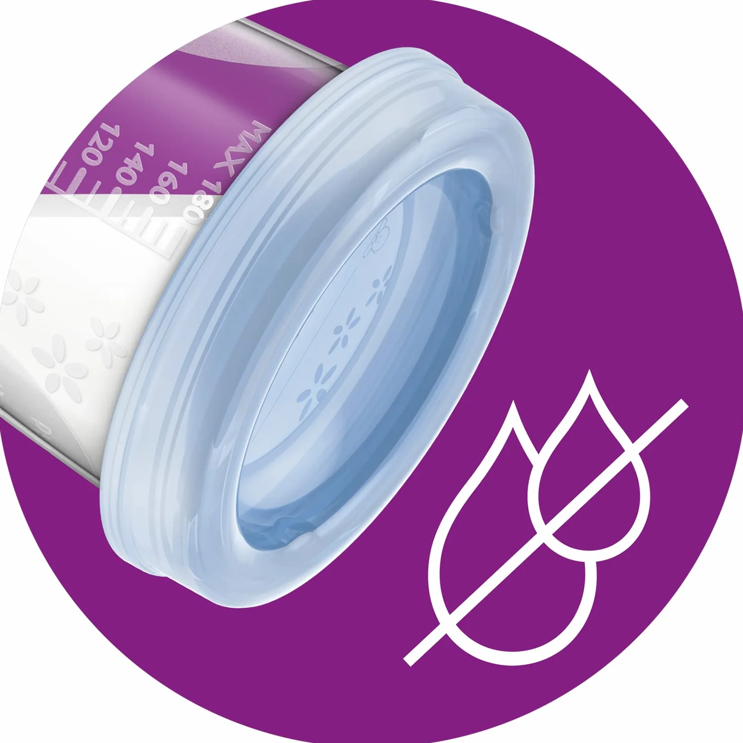 Philips Avent SCF721/20 pojemnik do przechowywania żywności dla niemowląt, 20 sztuk (10 x 180 ml, 10 x 240 ml), z zakrętką