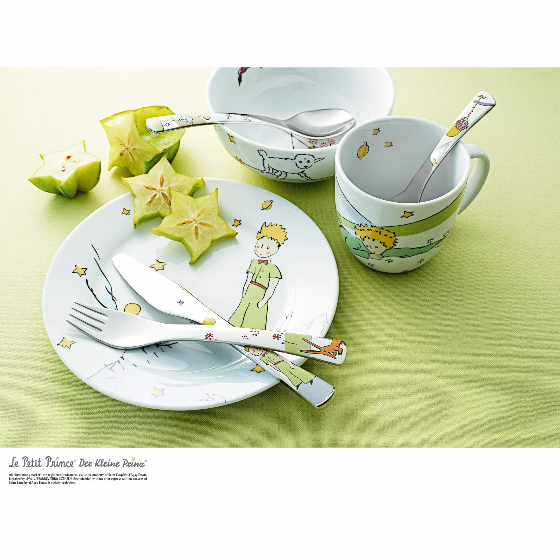 WMF Der kleine Prinz naczynia dziecięce miska na muesli 13,8 cm, porcelana, nadaje się do mycia w zmywarce, do farbowania i kontaktu z żywnością