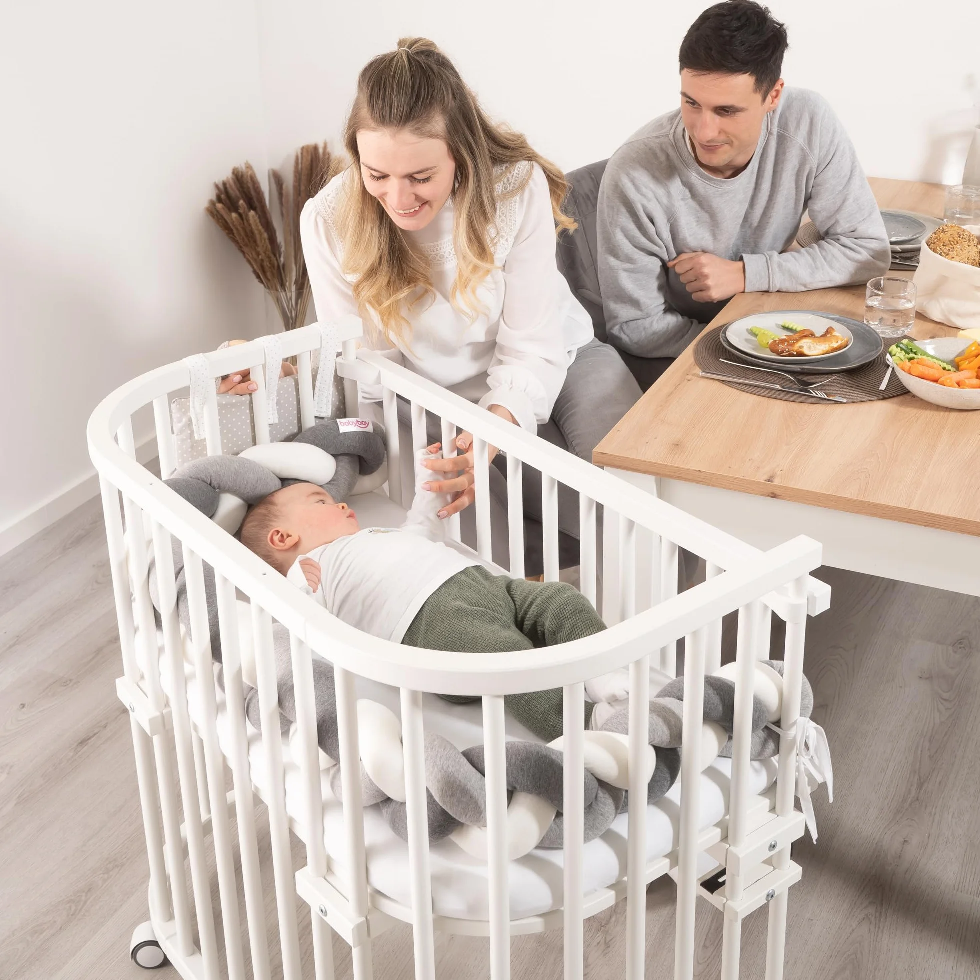 Babybay 100401 Zestaw Kółek do Łóżka oraz Wózka, 4 Sztuki, Czarny