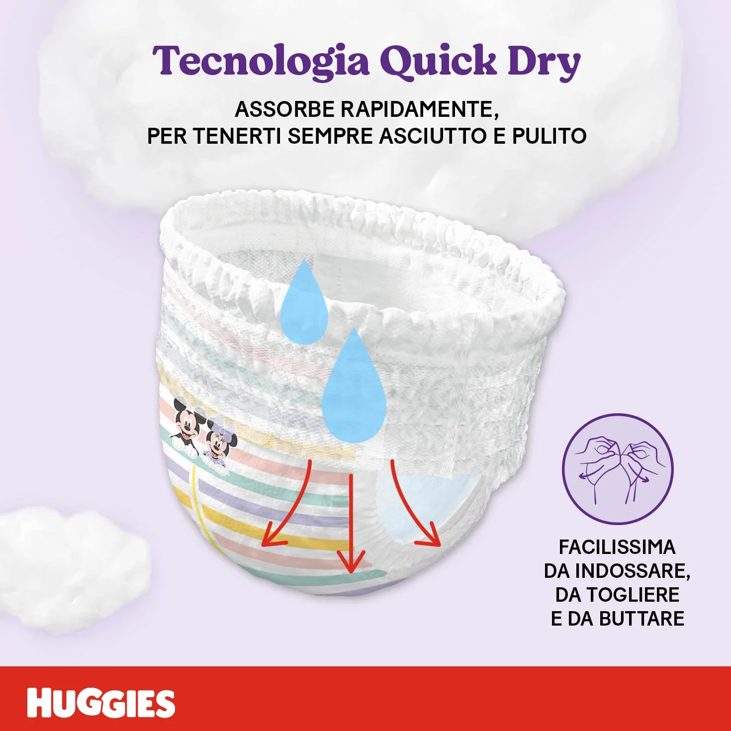Huggies Ultra Comfort, pieluchy Rozmiar 5 (12-17 kg), oddychające majtki, projekt Disneya, opakowanie zapasowe, 56 sztuk