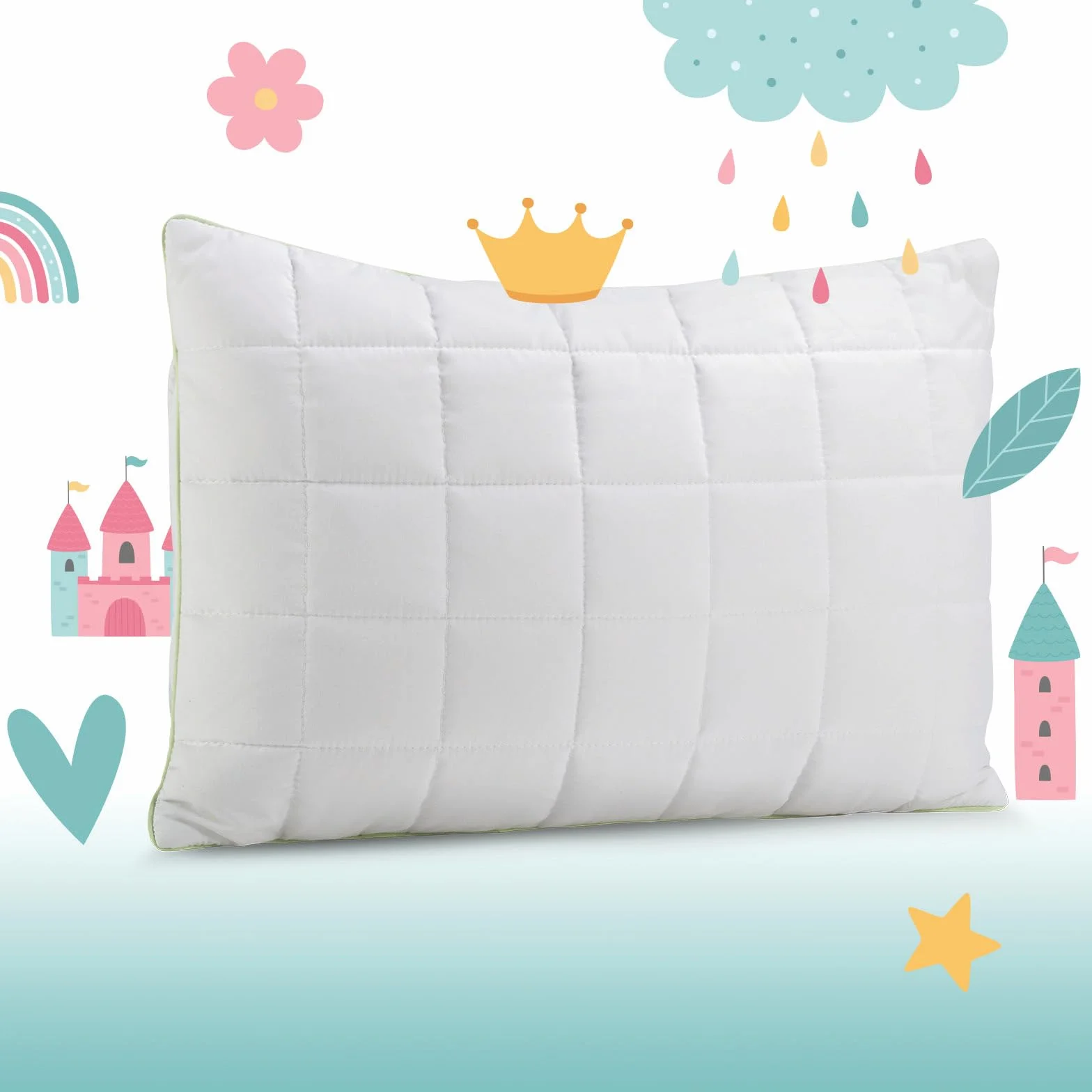 VITAPUR Poduszka dla dzieci Little Prince 40x60 1 rok - miękka, zdrowa i hipoalergiczna poduszka dla dzieci do wszystkich pozycji do spania - certyfikat OEKOTEX 100 (jedna poduszka)
