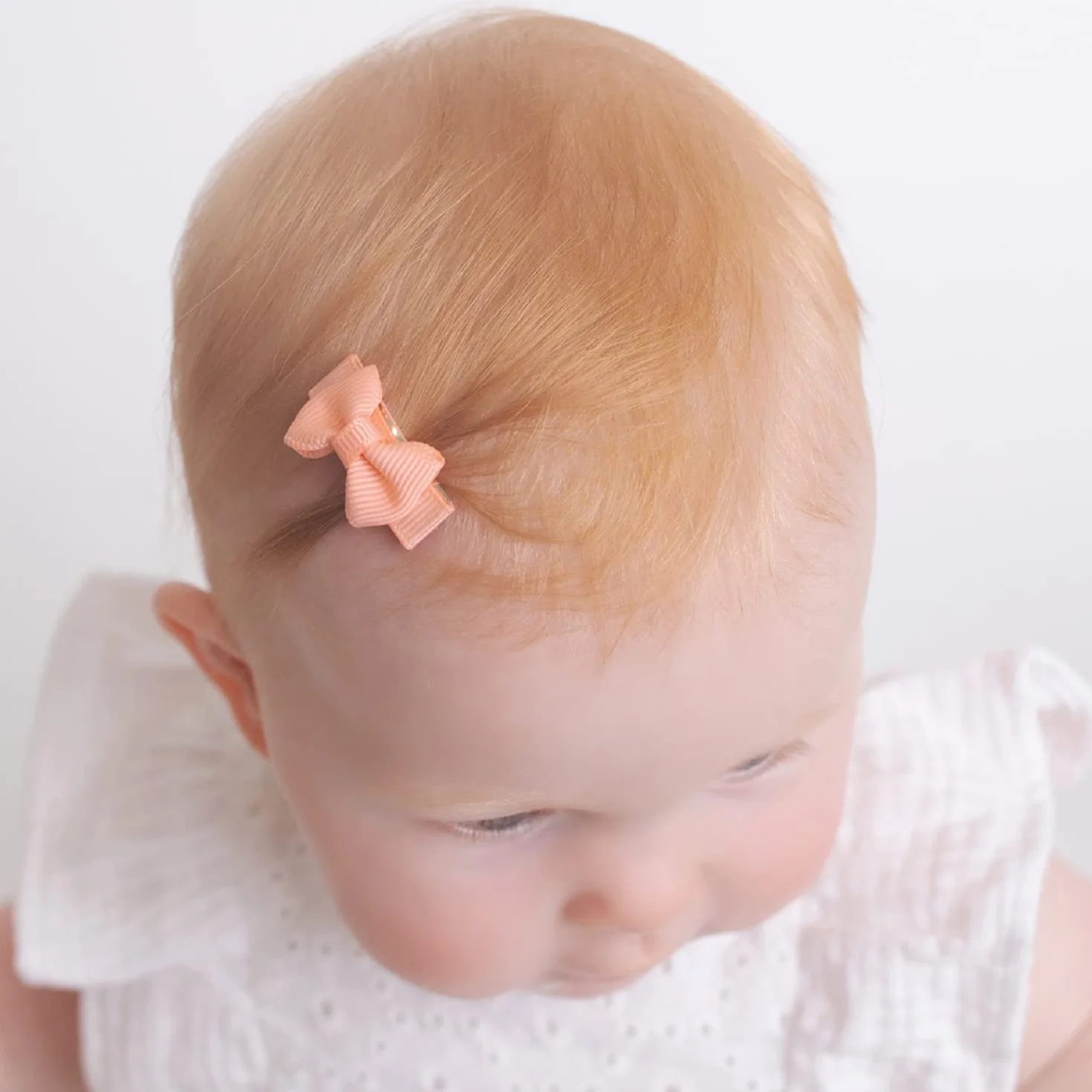 Spinki do włosów Tiny Bow dla dziewczynek niemowląt, antypoślizgowe spinki do włosów dla małych dzieci z cienkimi włosami, Mini Bow (20 szt.)