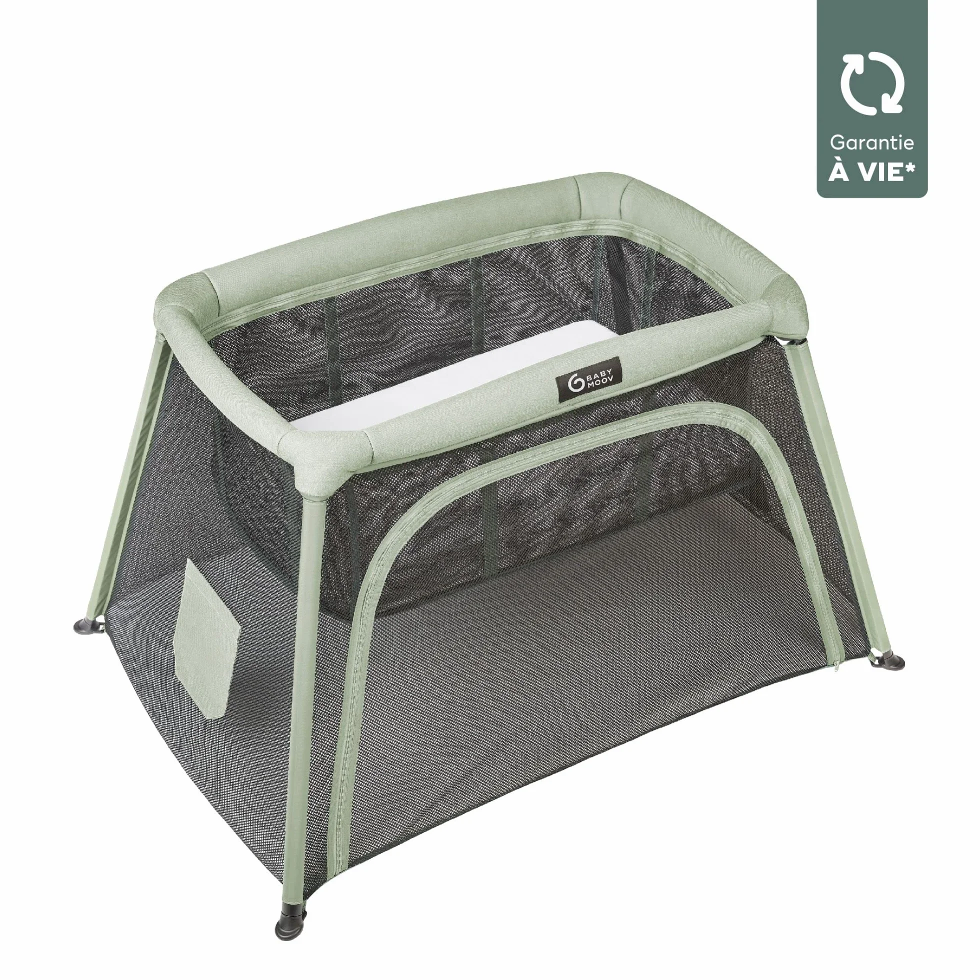 Babymoov Łóżko parasolowe Moov and Comfy 3 w 1 - Idealne od urodzenia do 4 lat - 2 poziomy: kołyska i duże łóżko dodatkowe z placu zabaw - łatwy w montażu i złożeniu - Dożywotnia