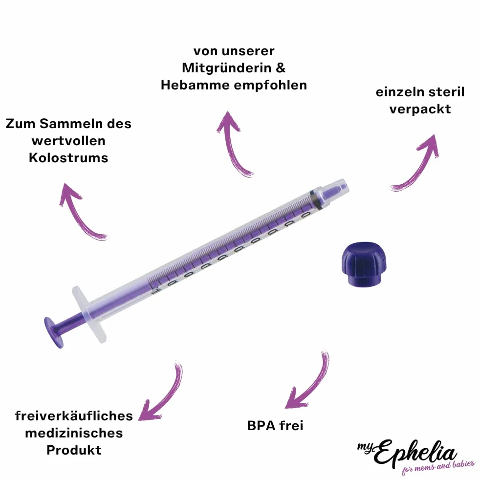 Zestaw 15 strzykawek z siarą z nasadką (1 ml) | do zbierania siary | zbieranie mleka matki – polecany przez naszą położną