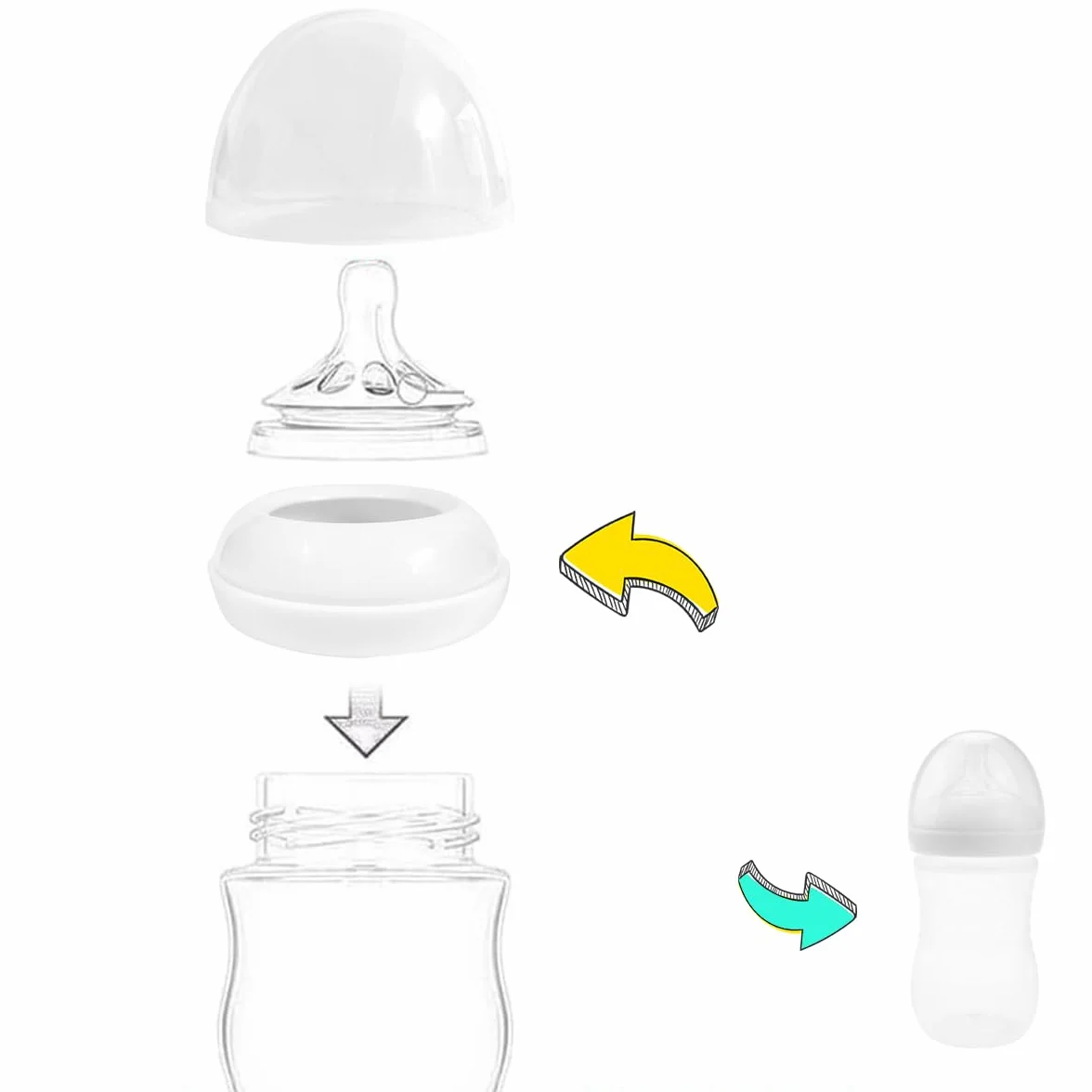 Pierścień do butelki dla niemowląt Philips Avent Natural Response (3 sztuki)
