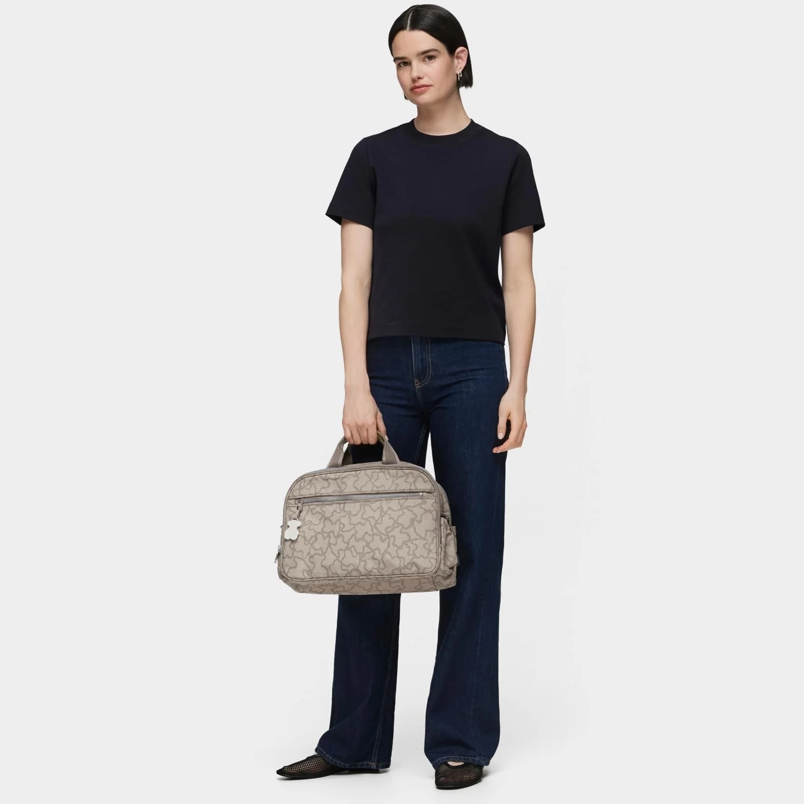 Kaos Baby Bag w kolorze kamienia, Kamień, Unikalna talla, Współczesny