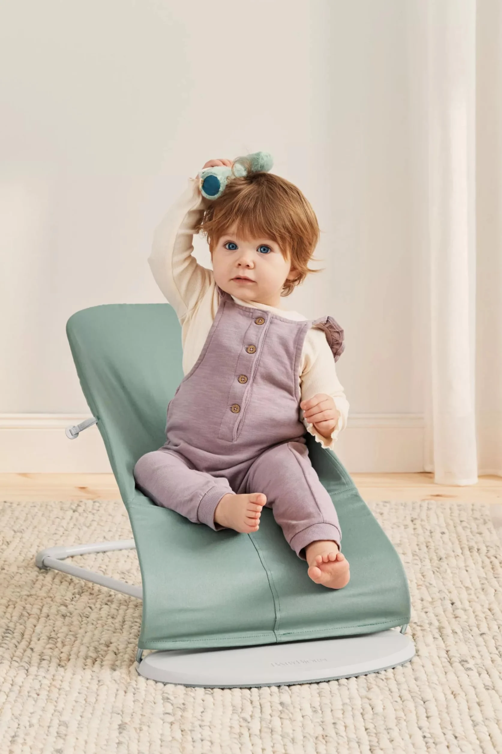 BabyBjörn Huśtawka dziecięca Balance Soft,tkana/Jersey, szaro-zielony/szary