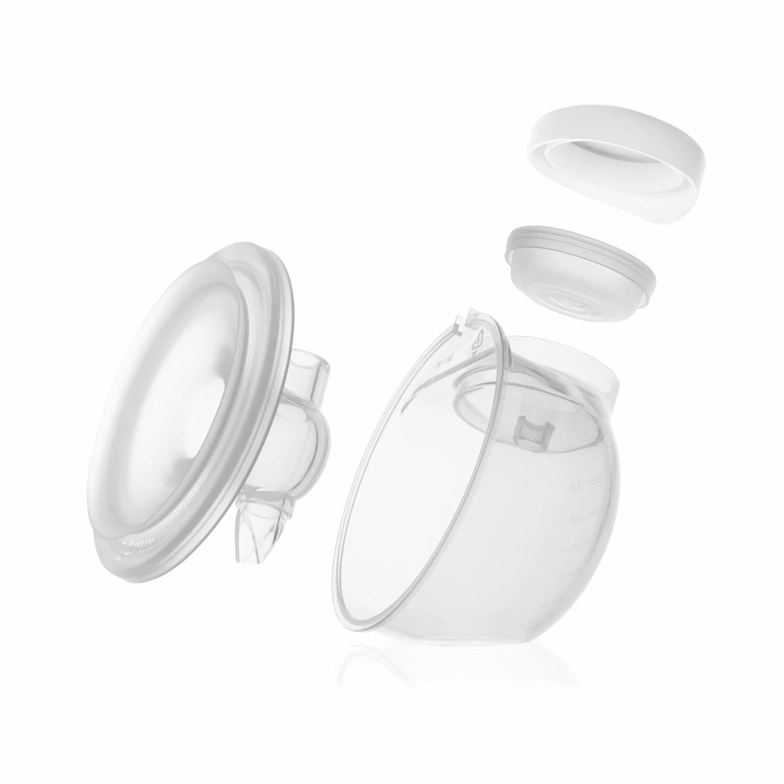 LIONELO Twee Free Laktator Bez Użycia Rąk 3 Tryby Masażu 9 poziomów intensywności 2 Muszle na Pokarm 150 ml, 4 Lejki Silikonowe Laktator Hands Free Cicha Praca Timer Etui