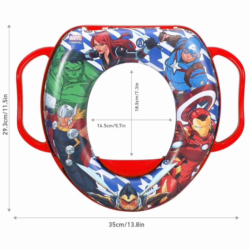 Avengers Marvel deska sedesowa dla dzieci, uniwersalny adapter WC z uchwytami