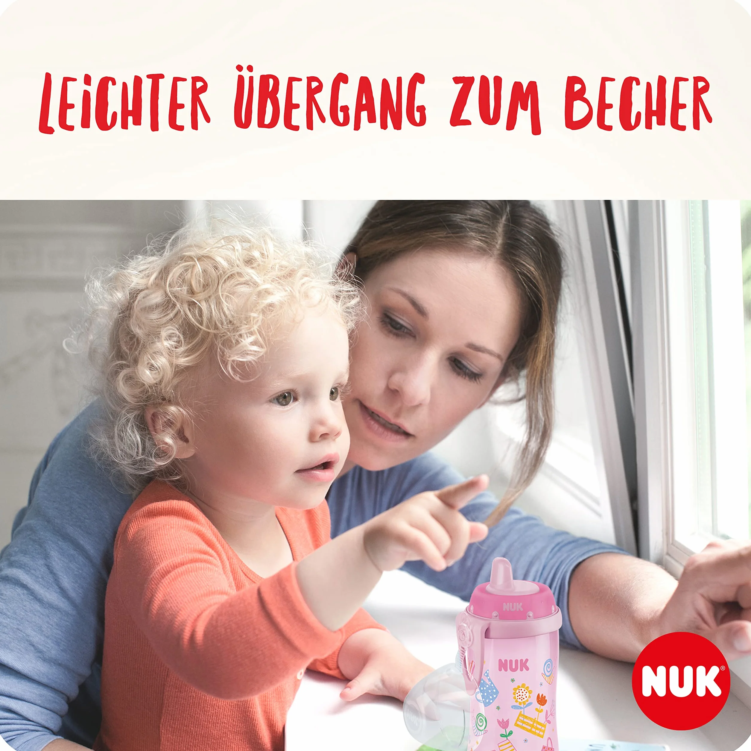 Nuk Mini Magic Cup Night Kubek Niekapek, Polipropylen, Turkusowy, 300 ml