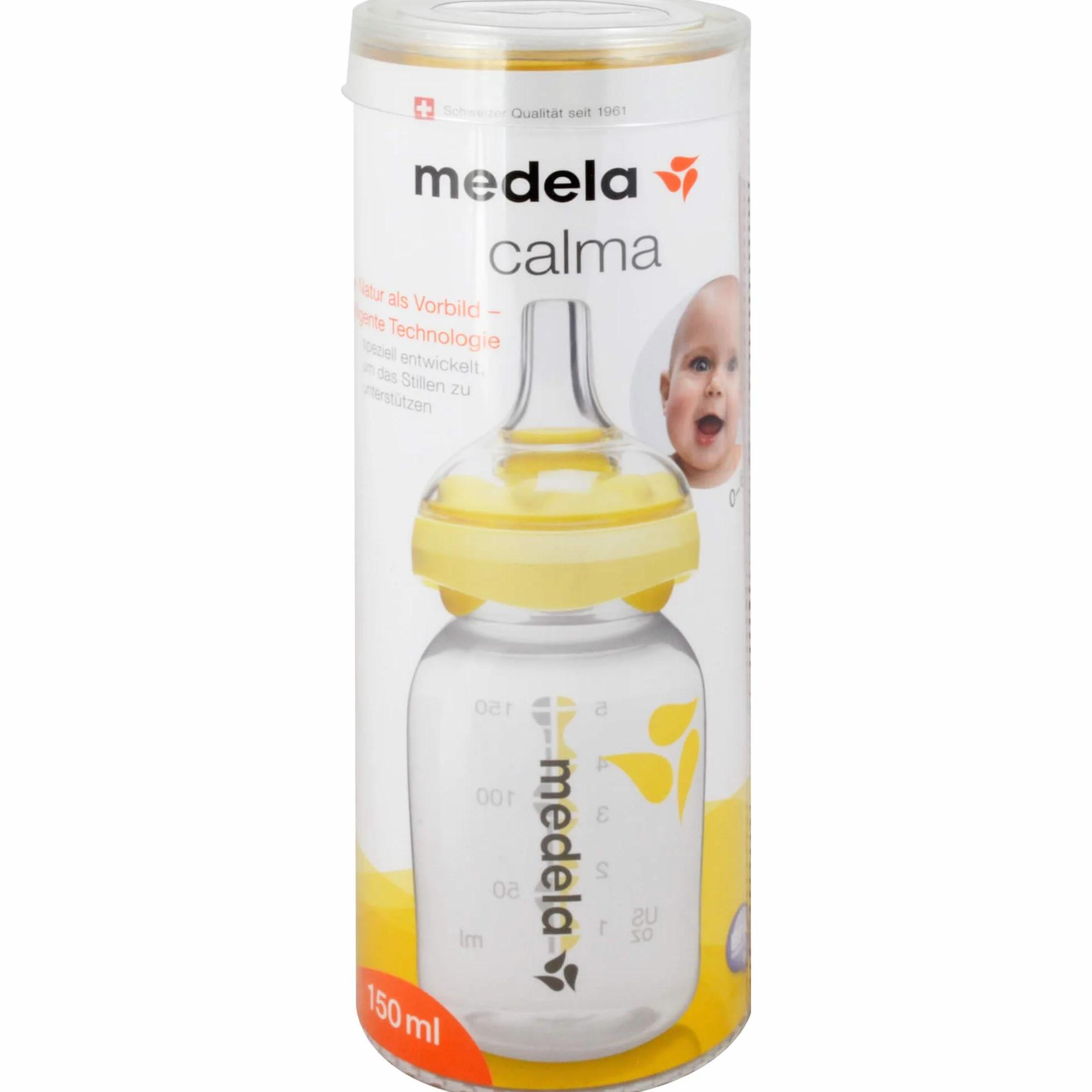Medela 8.0482 Butelka, Przezroczysty/Żółty, 150 ml