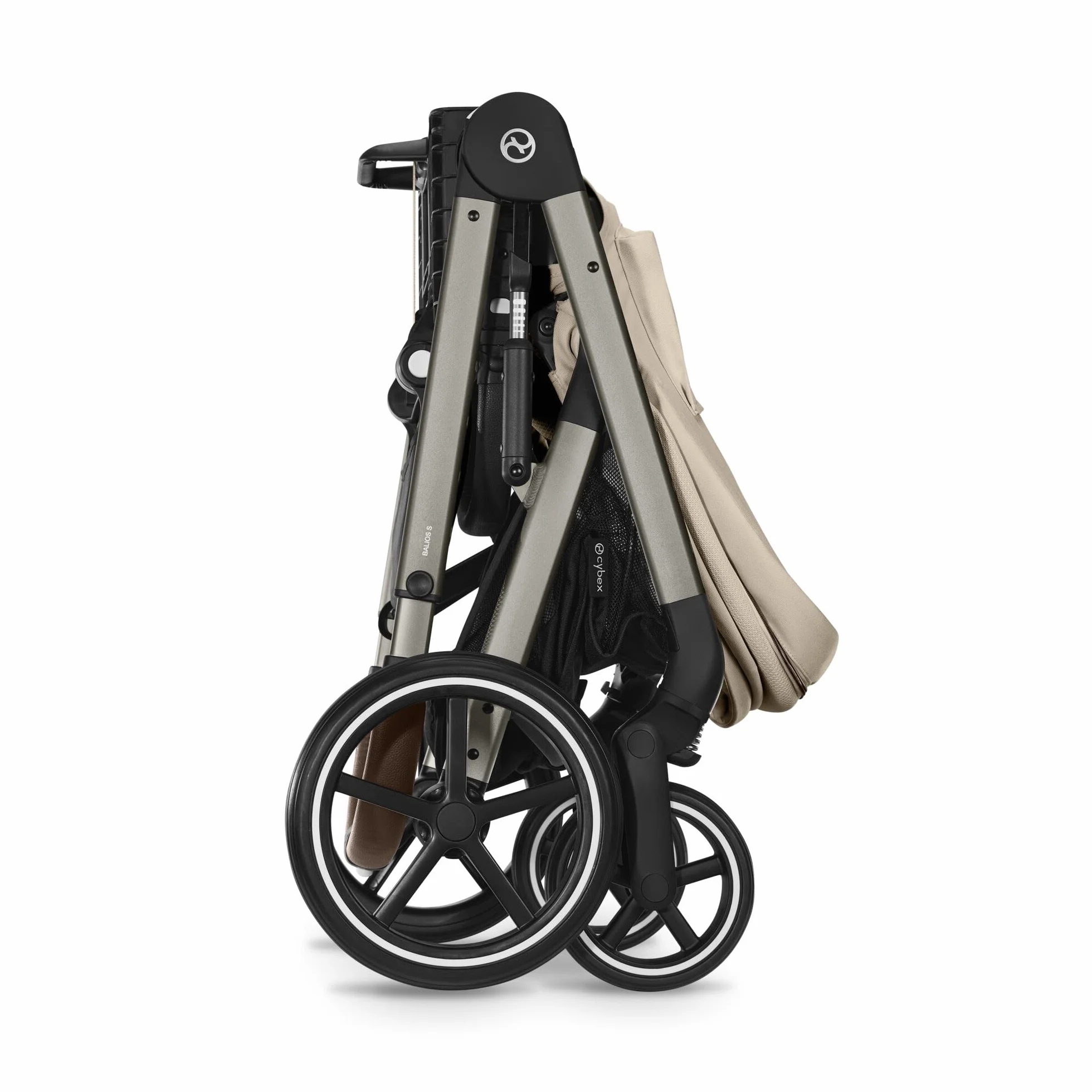 CYBEX Gold Wózek Dziecięcy Balios S Lux, Ergonomiczna Pozycja Leżenia, System Pasów Obsługiwany Jedną Ręką, Od Urodzenia Do 22 Kg (Ok. 4 Lata), Almond Beige