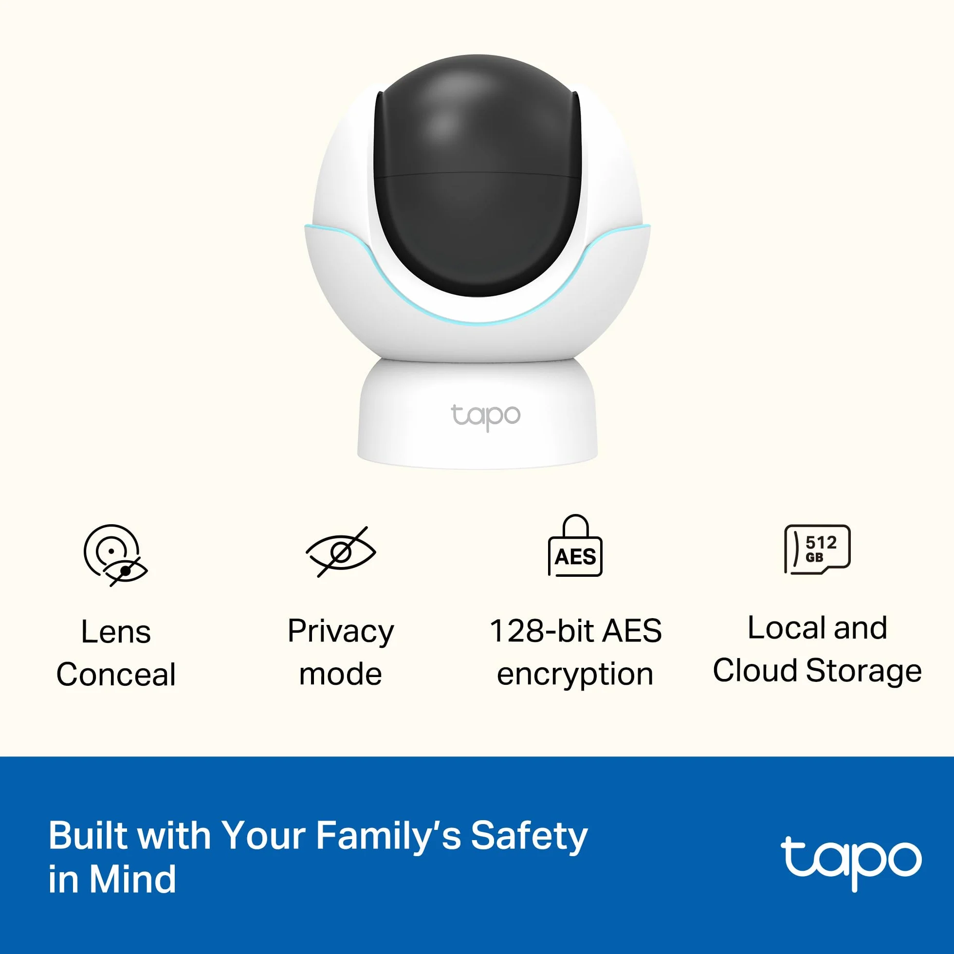 Tapo C840 BabyCam podwójny obiektyw (kompatybilny z Apple Home, wykrywanie krzyków i zakrytej twarzy, analiza i raport snu, kołysanki i biały szum, lampka nocna, karta microSD do 512 GB)