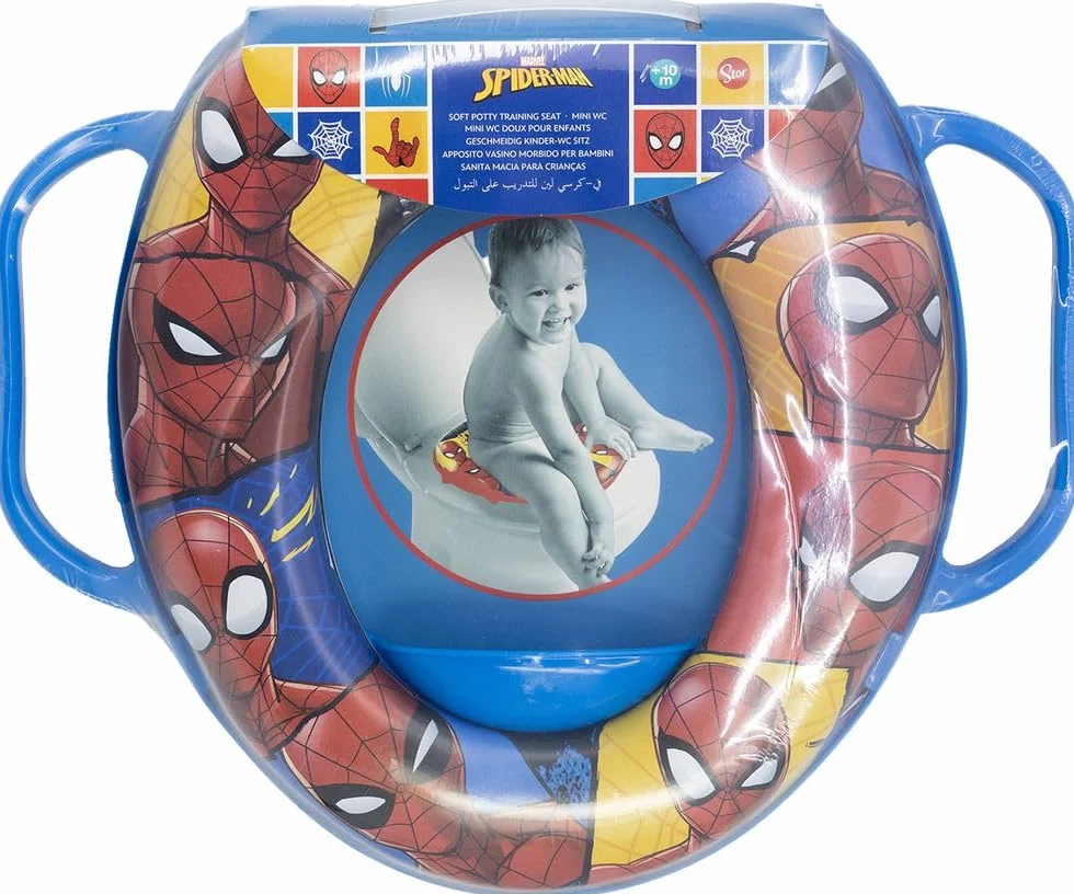 Stor Reduktor toalety dla dzieci Marvel Spiderman, z wygodną wyściółką i dwoma uchwytami, zmywalny i wielokrotnego użytku