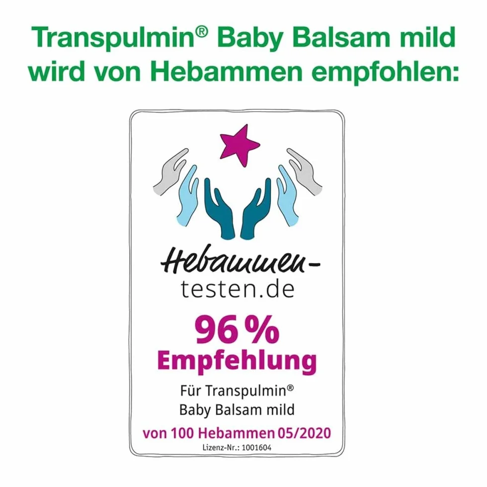 Transpulmin Balsam dla niemowląt łagodny: kojący balsam na przeziębienie dla dzieci od 3 miesięcy, na przeziębienie, kaszel i katar, 40 g balsamu