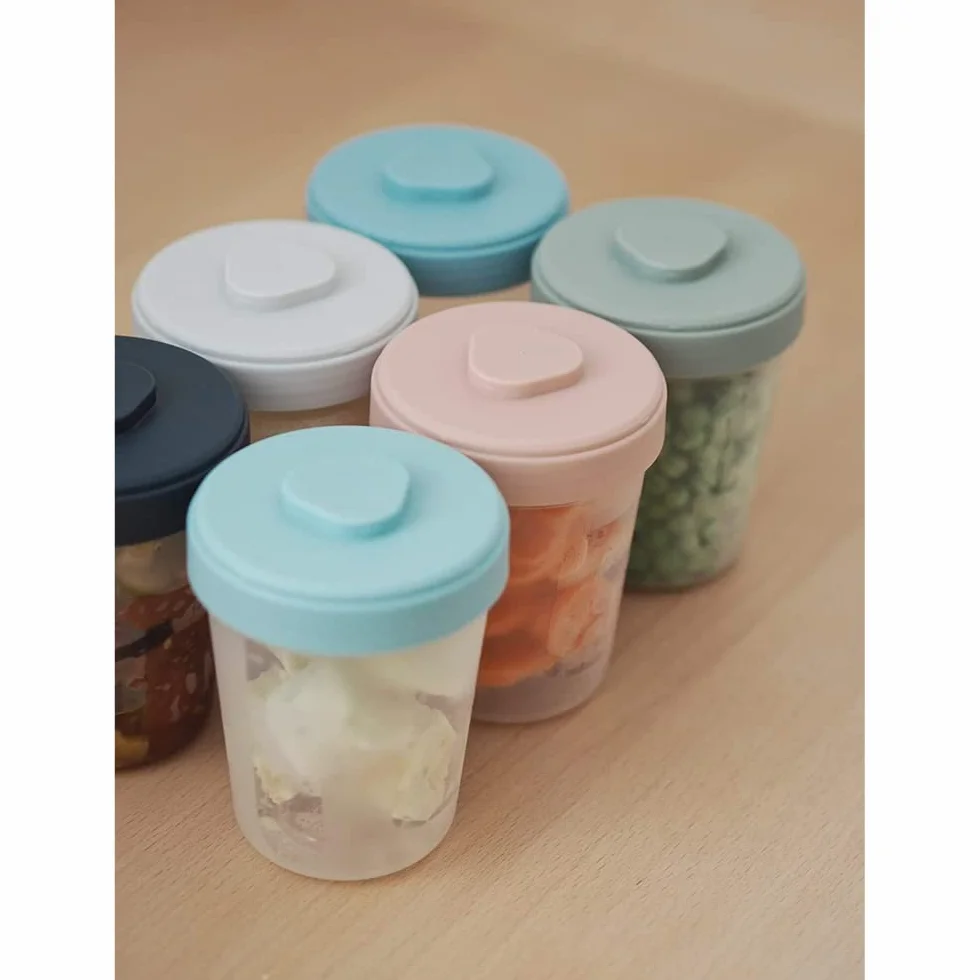 BÉABA, Zestaw 12 pojemników do przechowywania i 2 łyżki do karmienia z silikonu, pojemniki do układania w stos, 100% hermetyczne, zamrażanie, mleko matki, 2 x 90 ml + 4 x 150 ml + 6 x 250 ml,