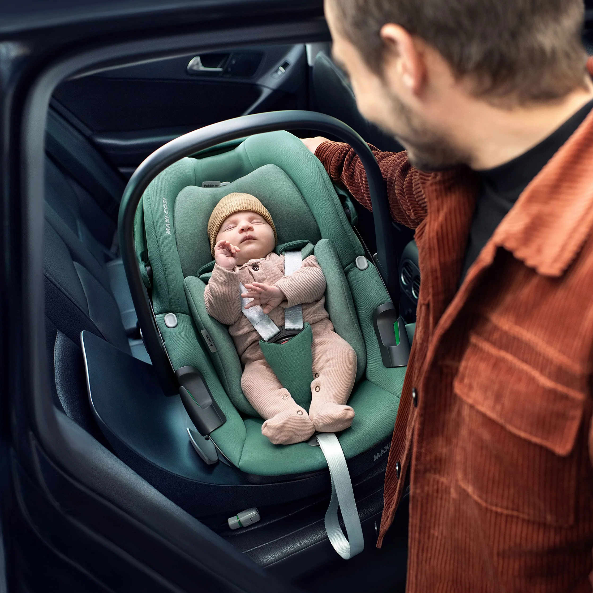 Maxi-Cosi Baza FamilyFix 360 i-Size, Obrotowy Fotelik Samochodowy System, Obrotowa Baza ISOFIX 360, 0–4 lata (40–105 cm), System FlexiSpin, Kontrola obracania TravelSafe, Click & Go, Black