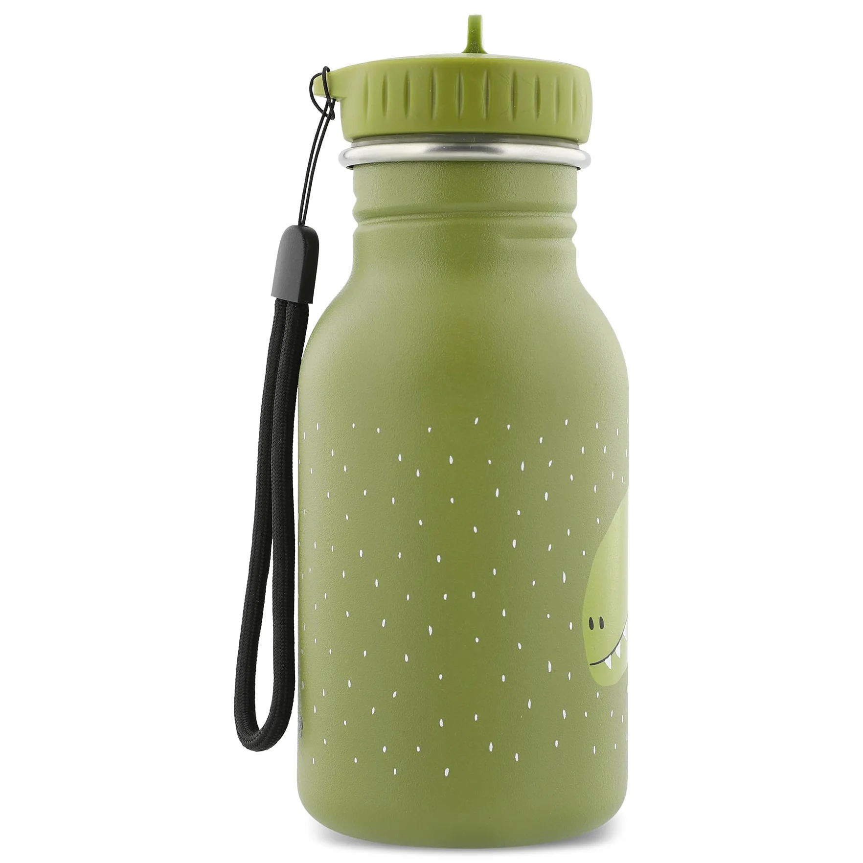 Trixie - Butelka dla dzieci ze stali nierdzewnej 350ml - Mr. Dino (Dinosaur), zielona