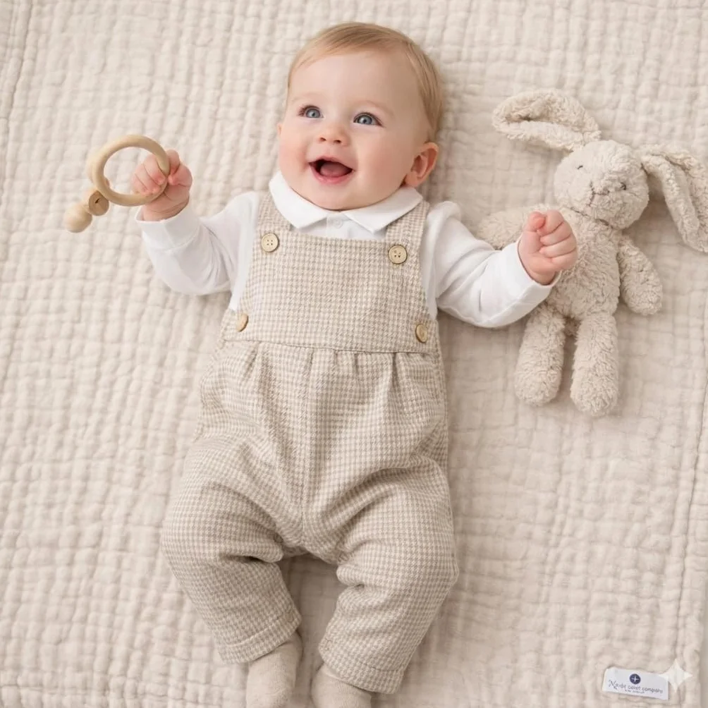 Nordic Coast® Musselin Decke Premium - 4 in 1 Baby Krabbeldecke in Natur Weiß - 100% Baumwolle - Mulltuch Babydecke Pucktuch Spucktuch - Hochwertige Qualität