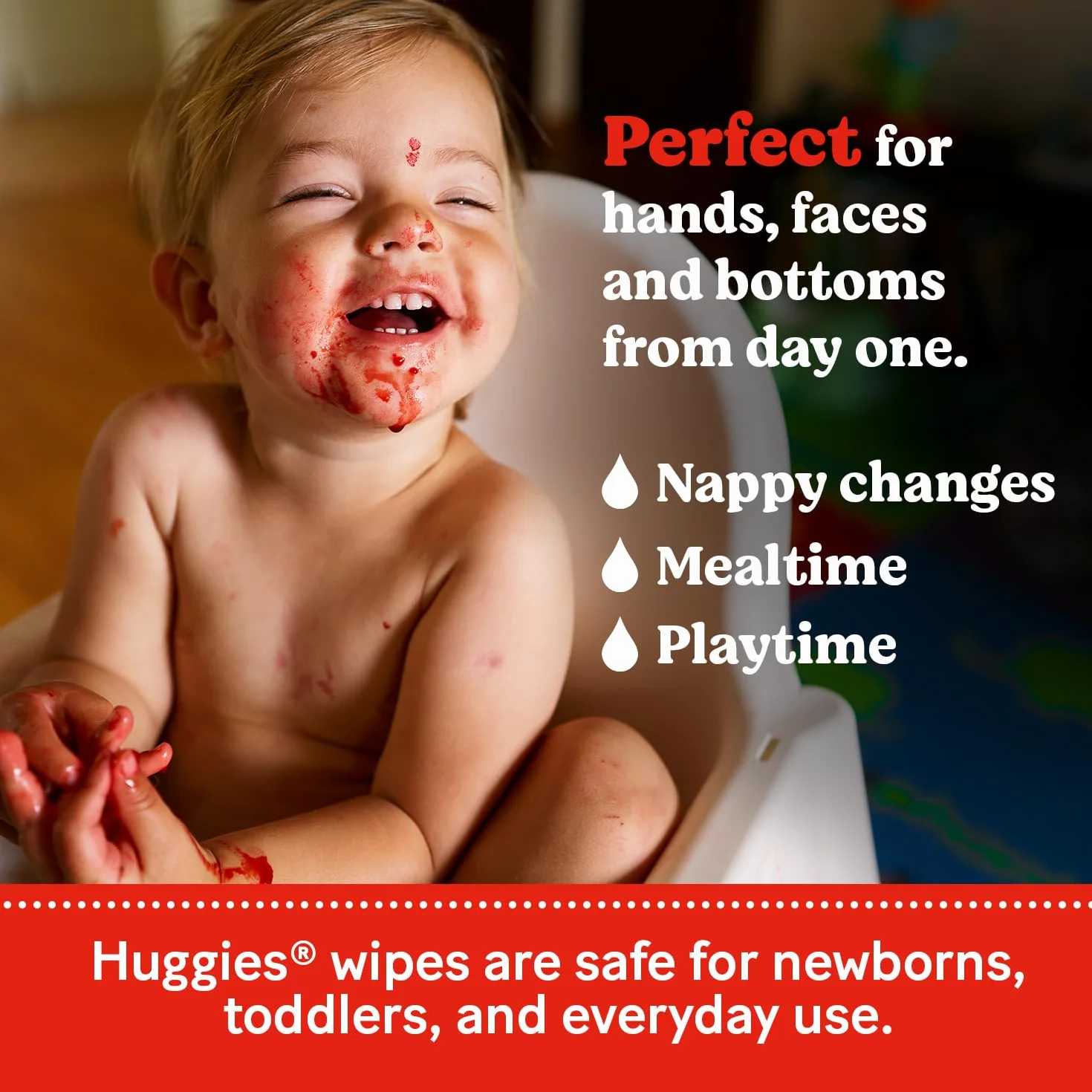 Huggies Chusteczki dla niemowląt z czystego plastiku – 99% chusteczki nawilżane wodą, bezzapachowe, hipoalergiczne, lepsze czyszczenie, miękkie i delikatne dla delikatnej skóry niemowląt – 18 sztuk