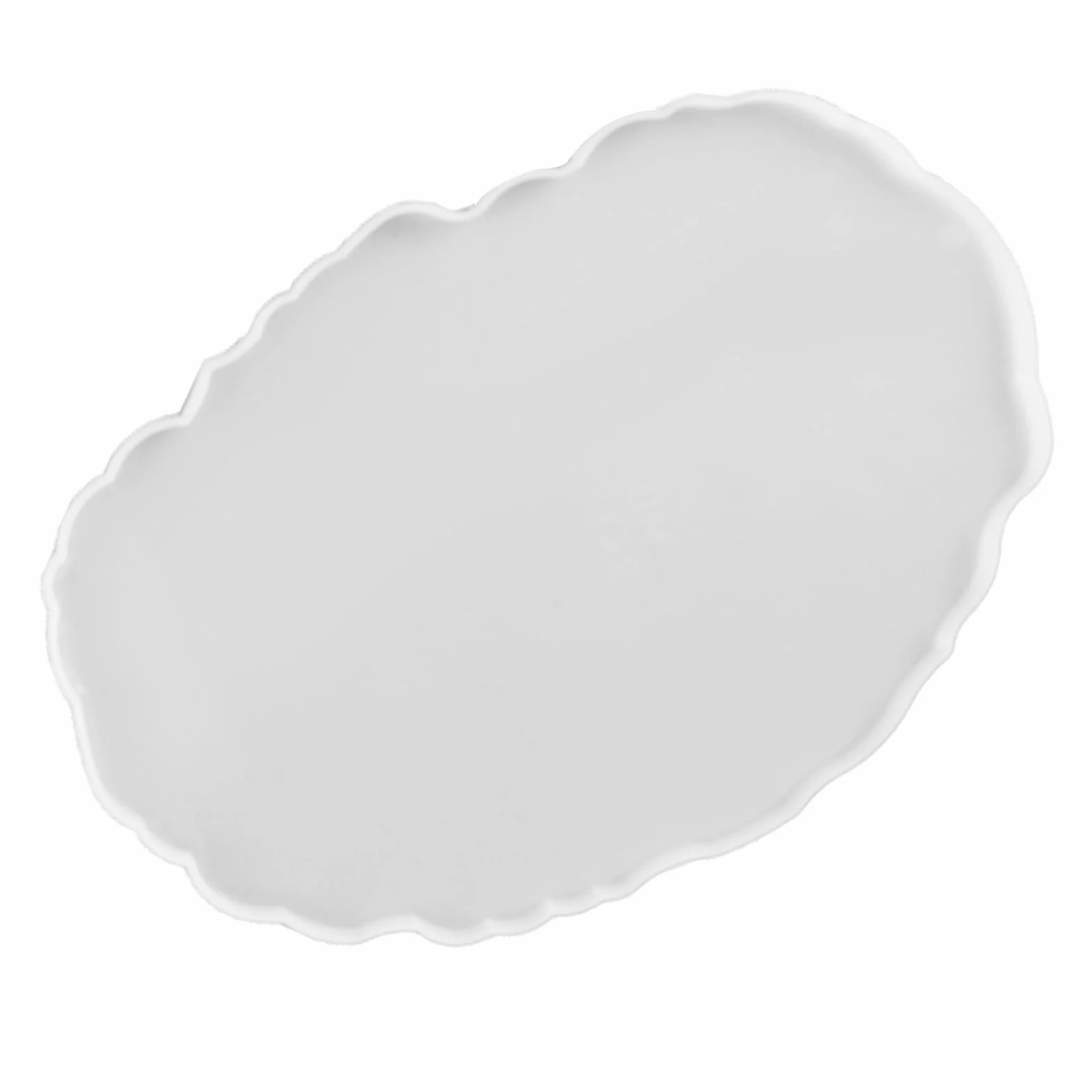 Rengue Silikonowa Forma na tacę na Owoce, Uchwyty ze Stopu, Okrągłe Kwadratowe Owalne Talerze świecznik Home Decor, Idealne do Projektów Rękodzielniczych (MD3419 Owalna forma talerze owoce)