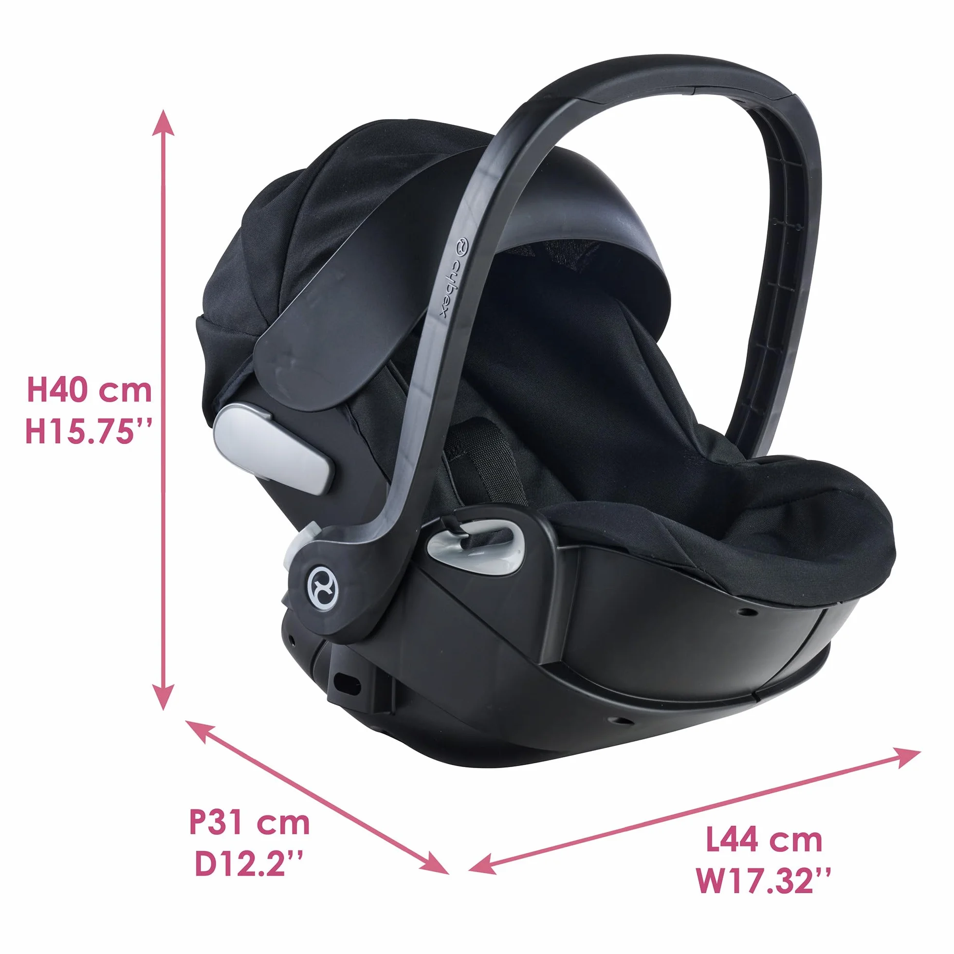 Corolle - 9000141880 - Cybex 2 w 1 Poupon Holder, czarny, akcesoria, dla ośmiornic 36 i 42 cm, od 3 lat