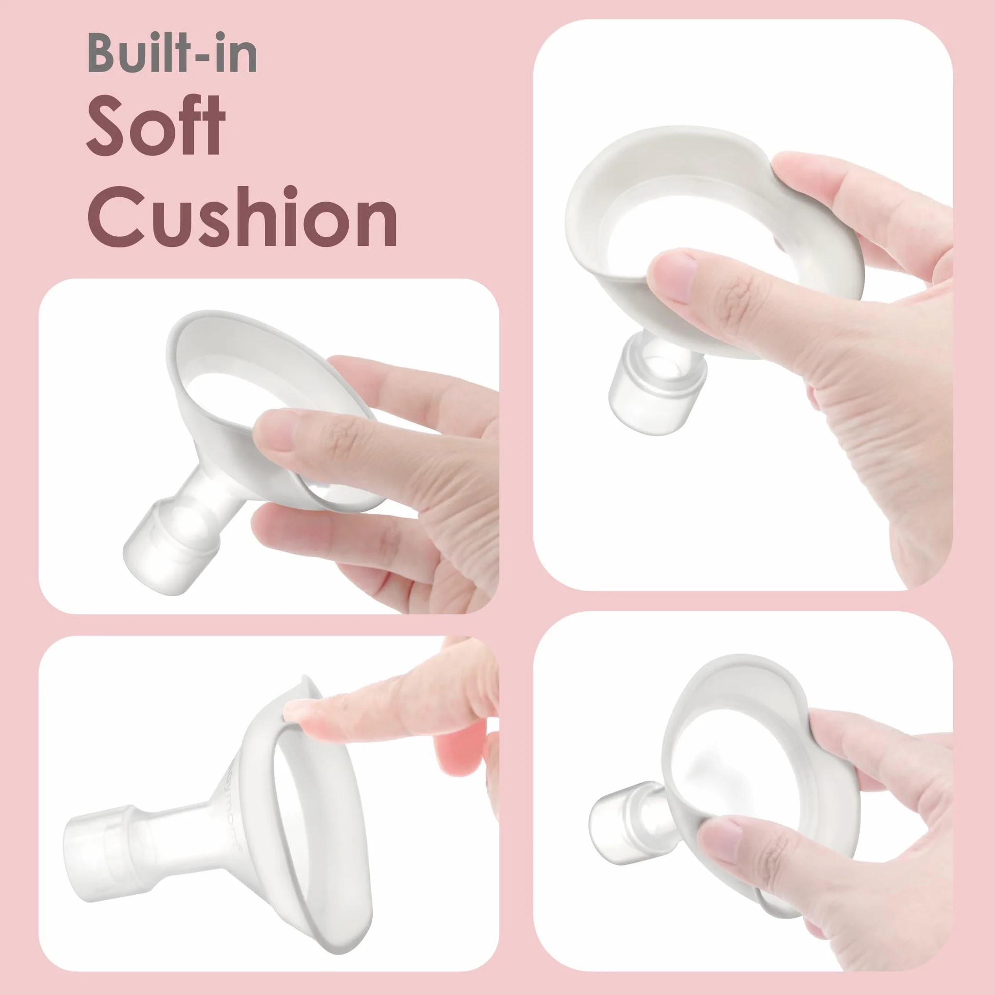 Maymom MyFit Comfy Series 19 mm dwuczęściowa osłona piersi kompatybilny z częściami laktatorów Medela, zamiennik osłon Medela, pasuje do złącza MaxFlow Flex, 2 szt.