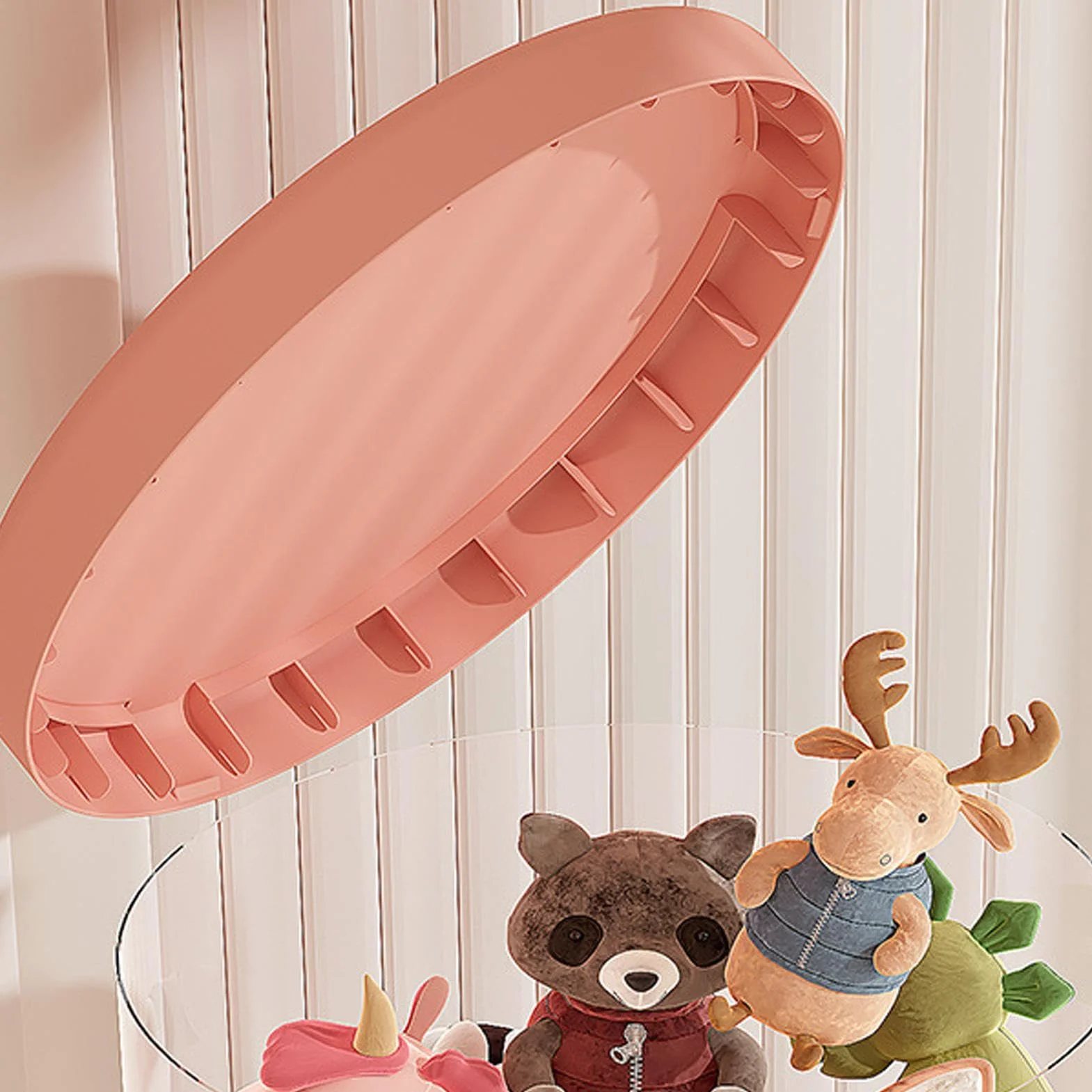 Tuba do przechowywania wypchanych zwierząt, przezroczysty organizer do przechowywania miękkich zabawek, wiadro do przechowywania pluszowych zabawek, uchwyt na wypchane zwierzę, wielowarstwowe