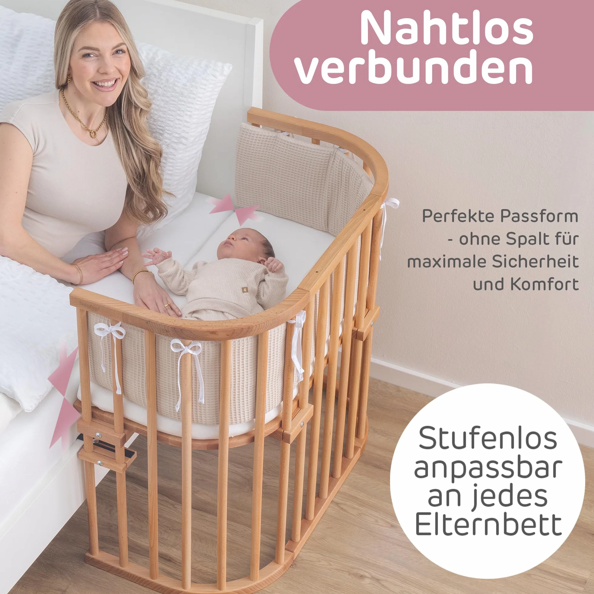 Babybay Core buk olejowane oryginalne lakierowane łóżeczko nocne