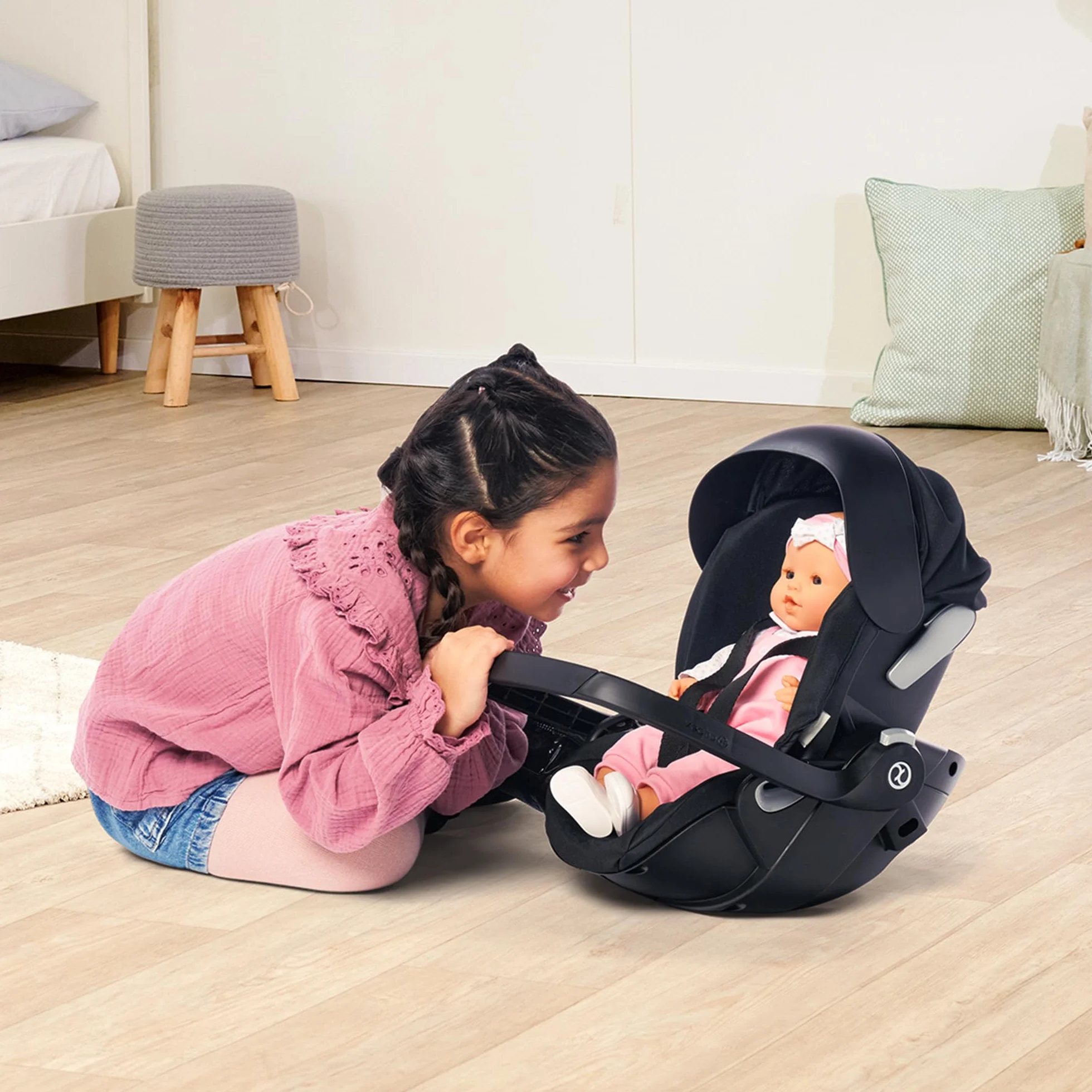 Corolle - 9000141880 - Cybex 2 w 1 Poupon Holder, czarny, akcesoria, dla ośmiornic 36 i 42 cm, od 3 lat