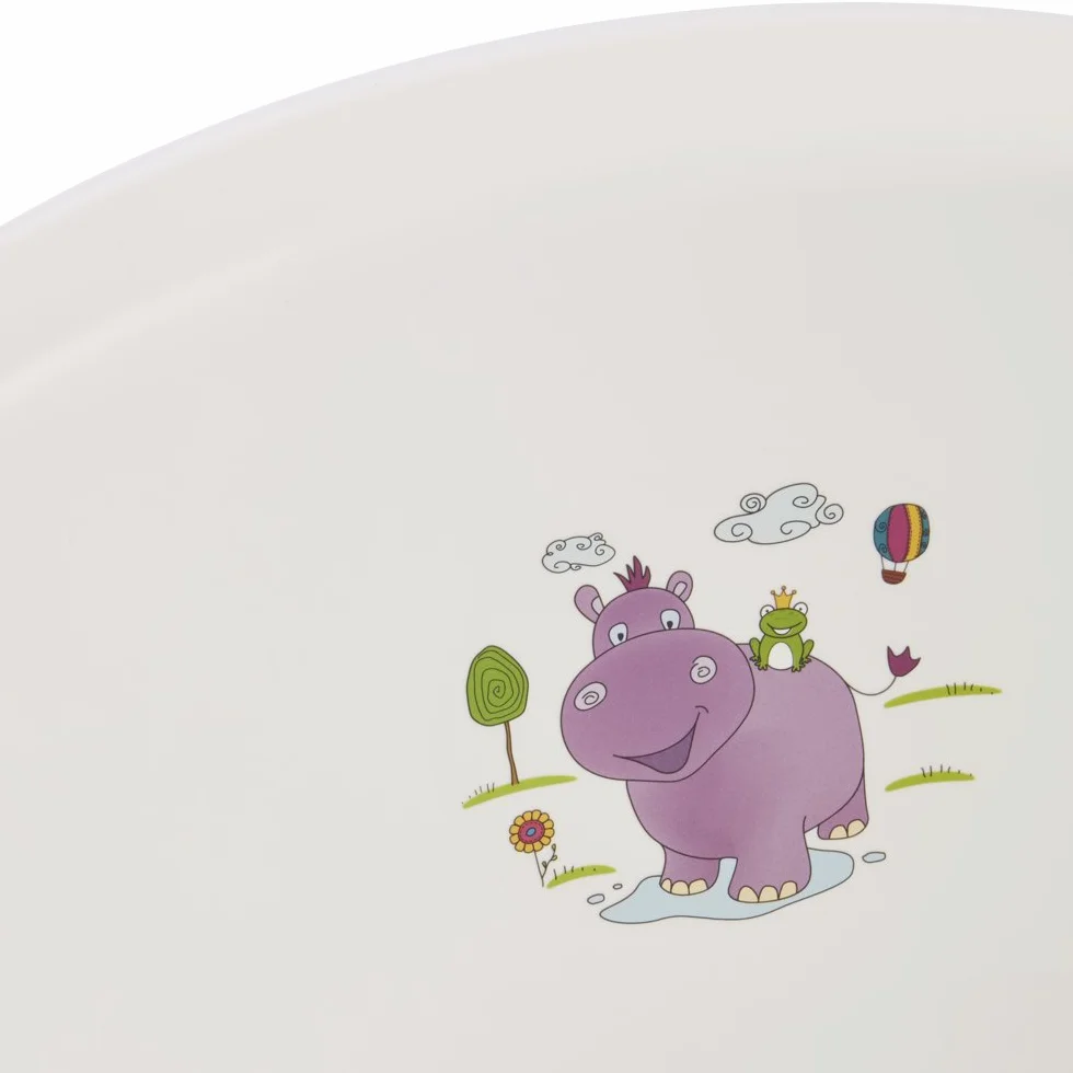 keeeper Ergonomiczna wanienka Hippo dla niemowląt z korkiem, od 0 do ok. 12 miesięcy, 84 cm, Maria, Biała
