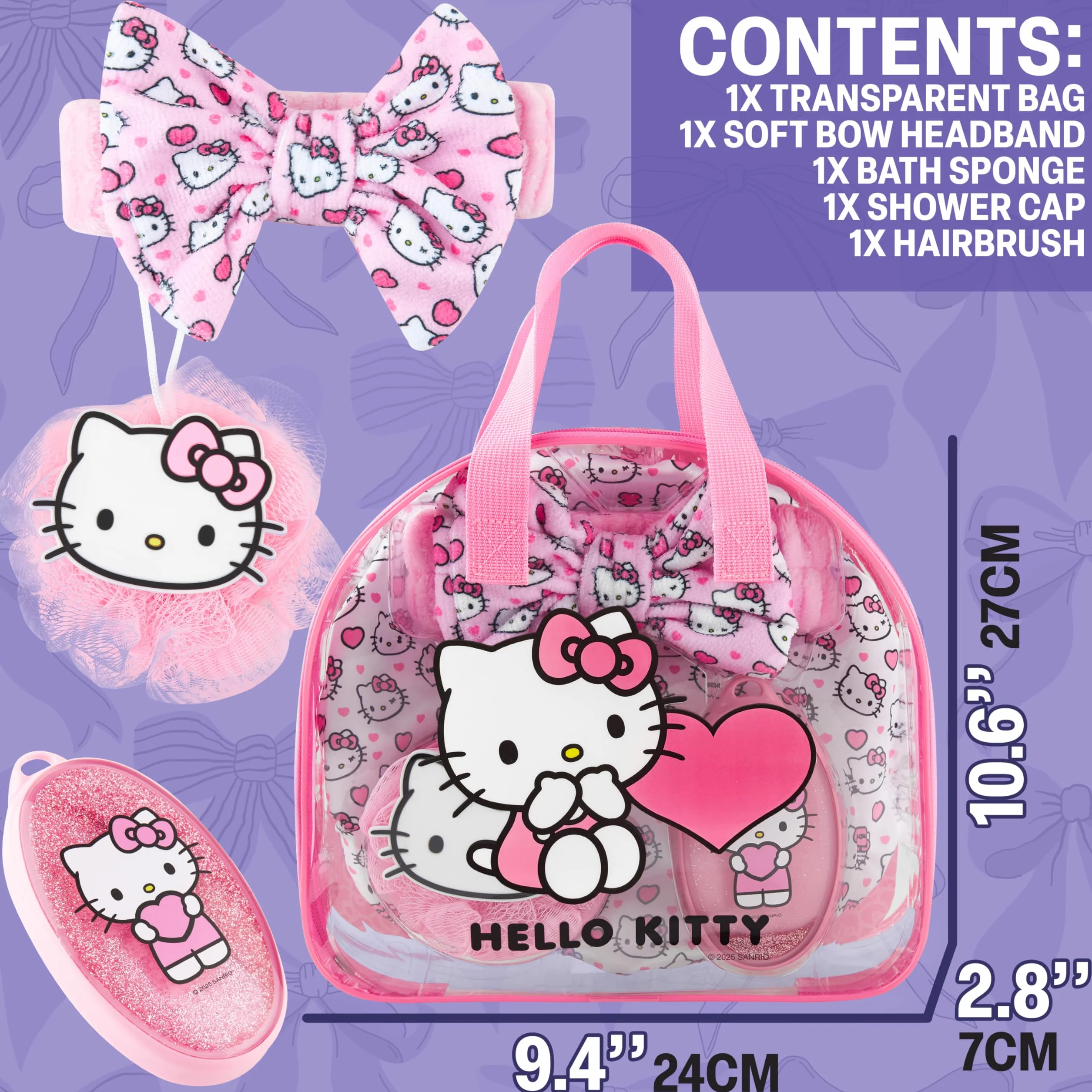 Get Trend Zestaw przyborów toaletowych i akcesoriów prysznicowych Hello Kitty (różowy Hello Kitty)