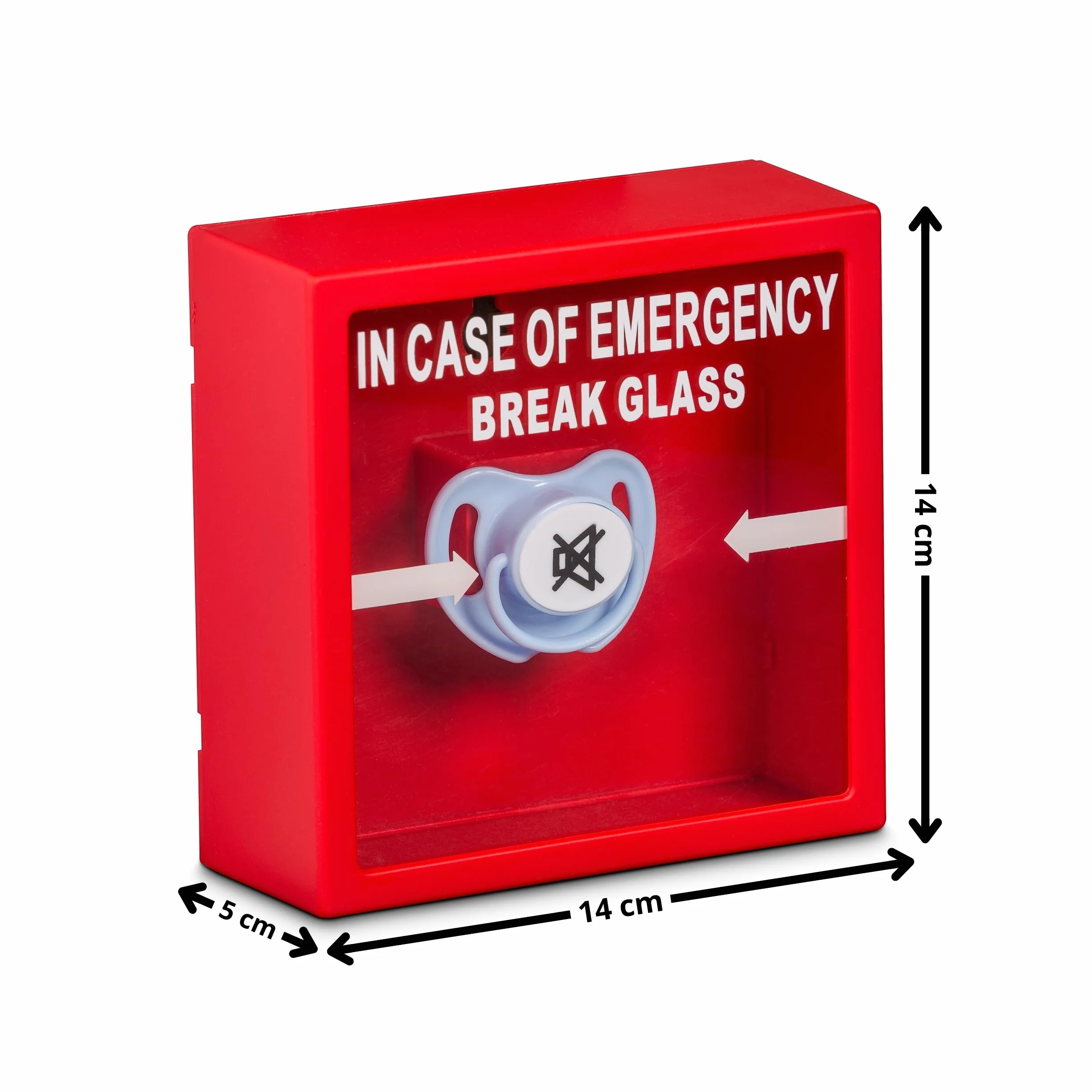 Froster Baby Emergency Frame - Zbij Szybkę, Ratunkowa Ramka z Awaryjnym Smoczkiem, Angielskie Napisy, in Case of Emergency, w Razie Potrzeby Zbij Szybkę, Niezbędnik dla Rodziców