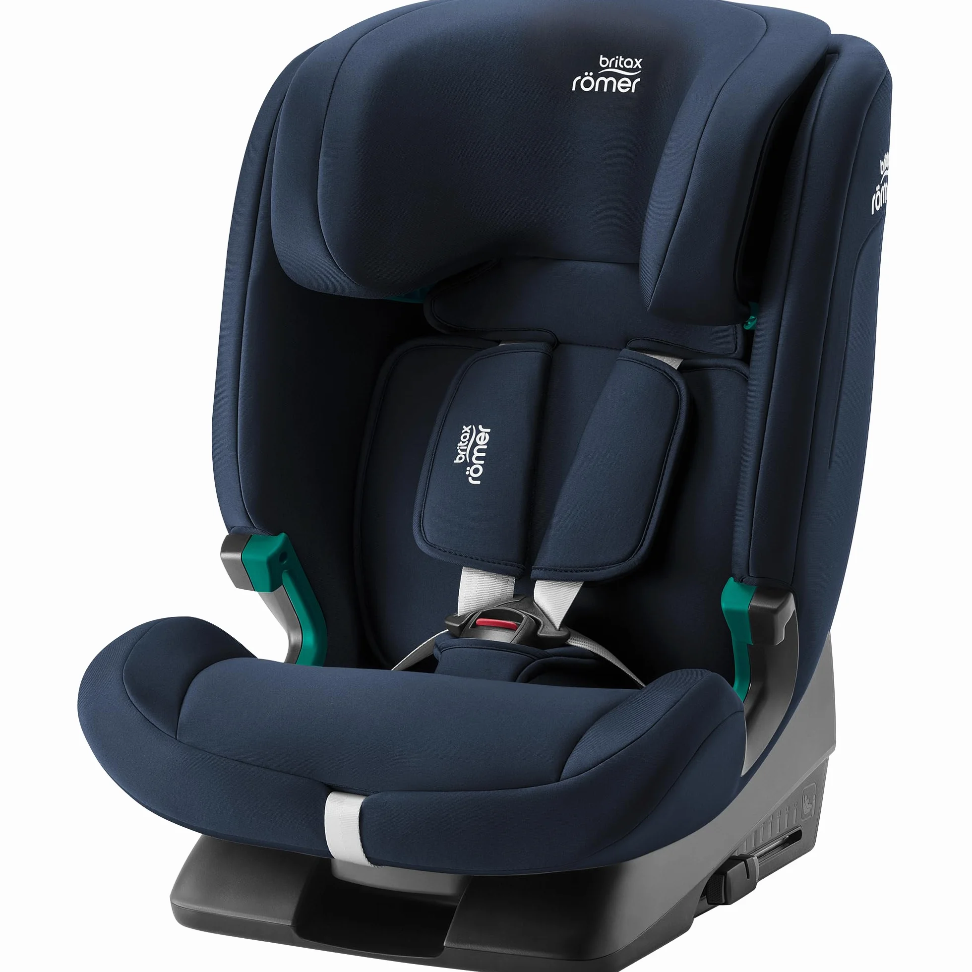 BRITAX RÖMER Fotelik dziecięcy EVOLVAFIX, z systemem ISOFIX, dla dzieci w wieku 76-150 cm (i-Size), 15 miesięcy - 12 lat, Night Blue
